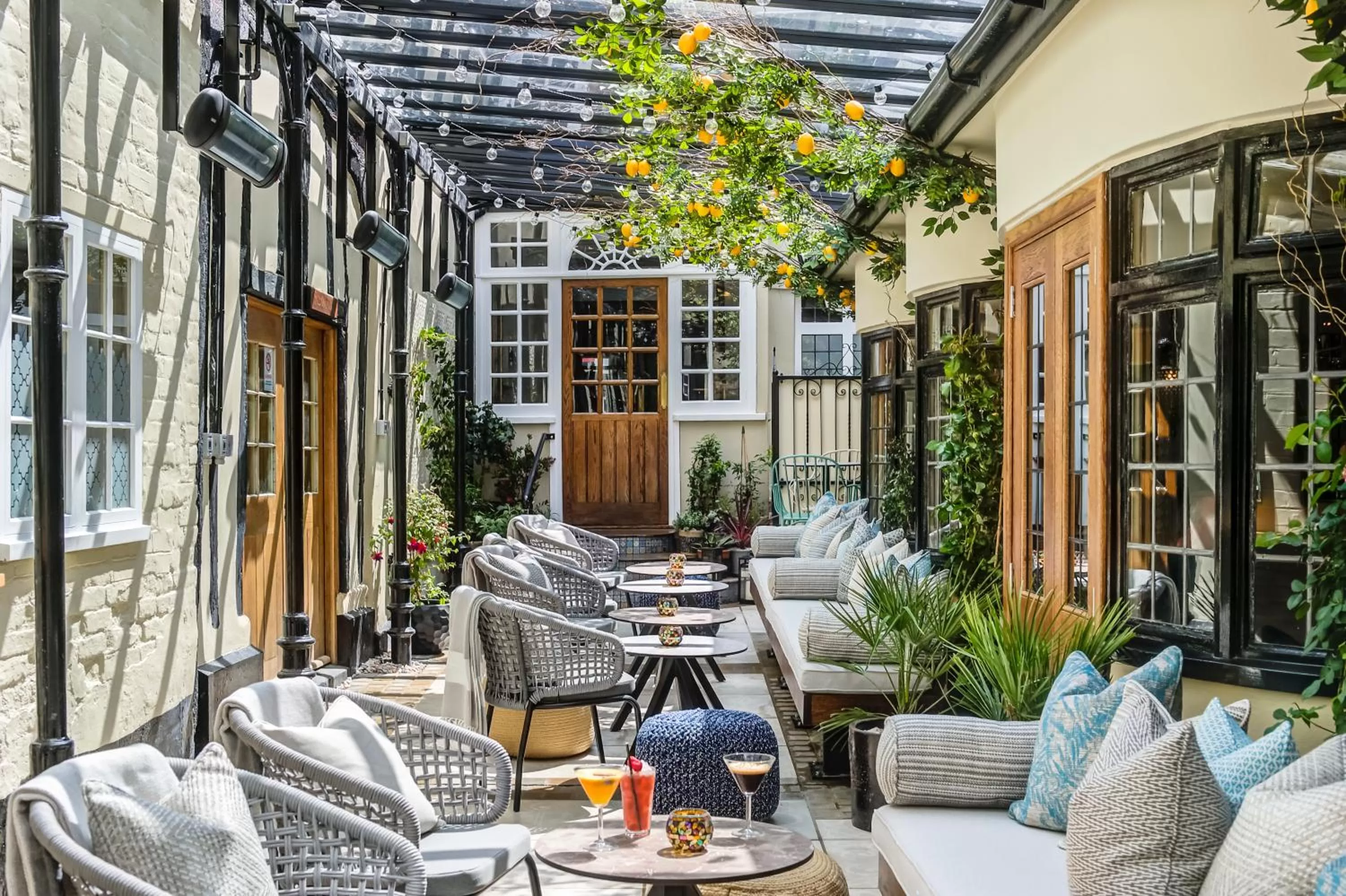Patio in The George Hotel Colchester