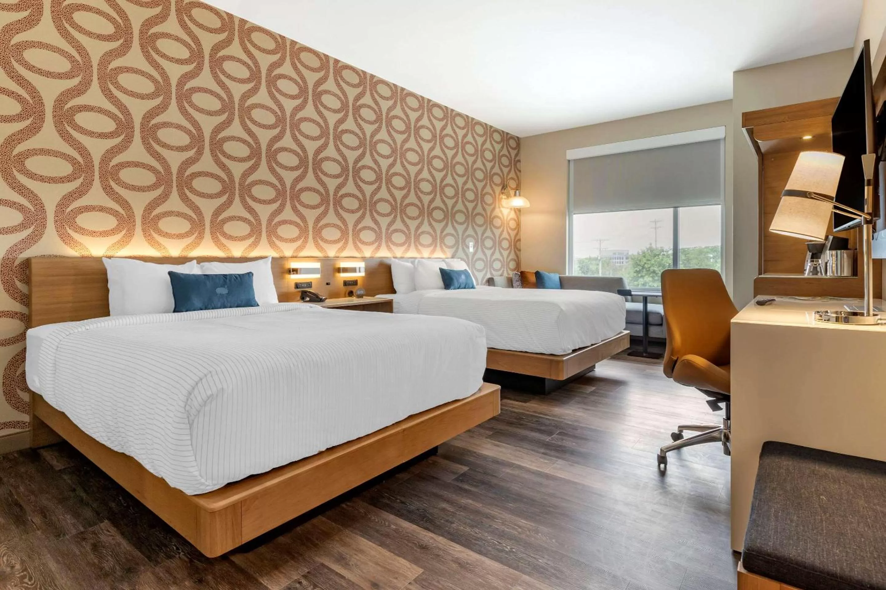 Standard Queen Room with Two Queen Beds and Shower - Non-Smoking in Cambria Hotel Greenville