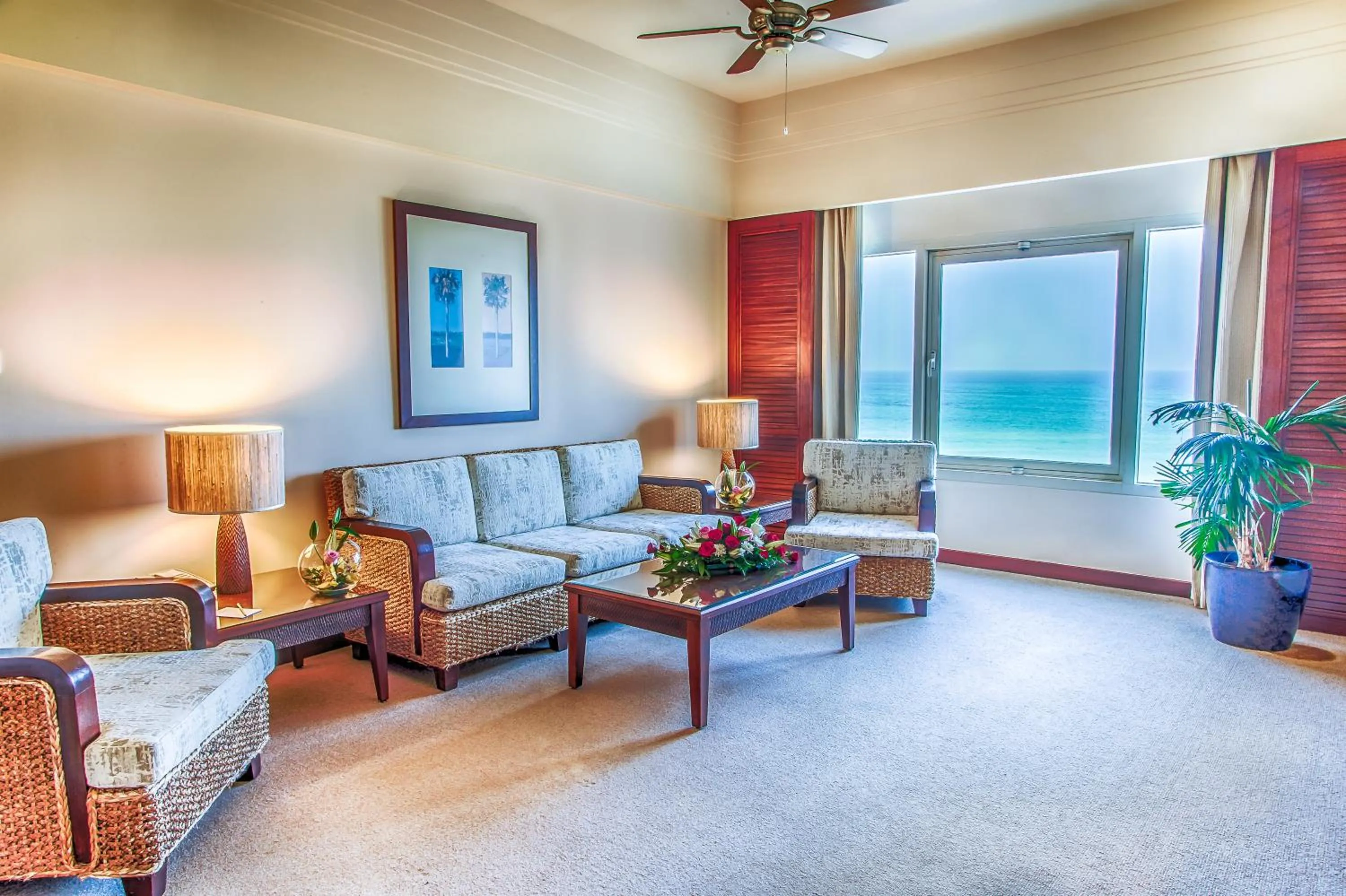 Living room in Danat Jebel Dhanna Resort