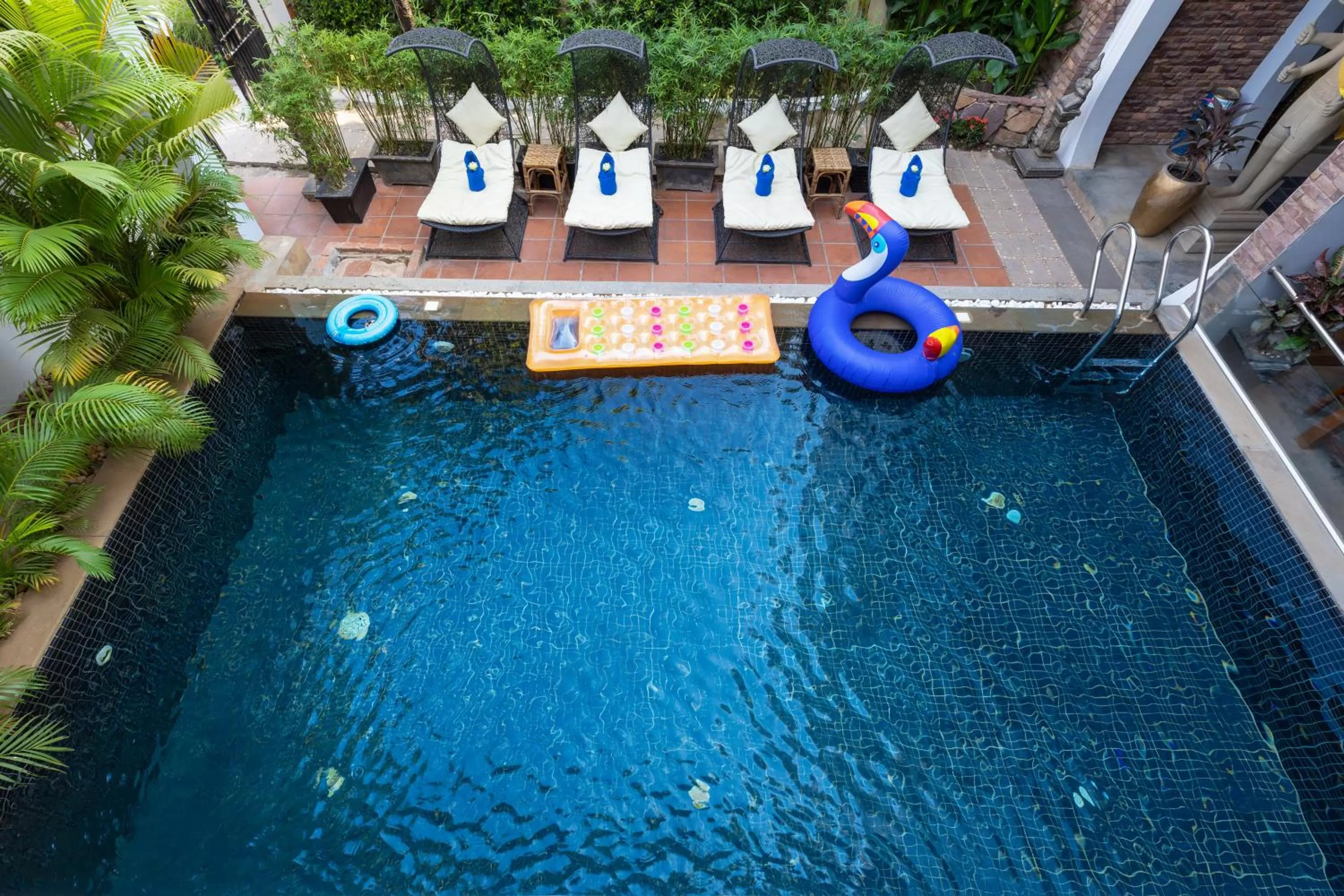 Swimming pool in The Five Senses Boutique Hotel