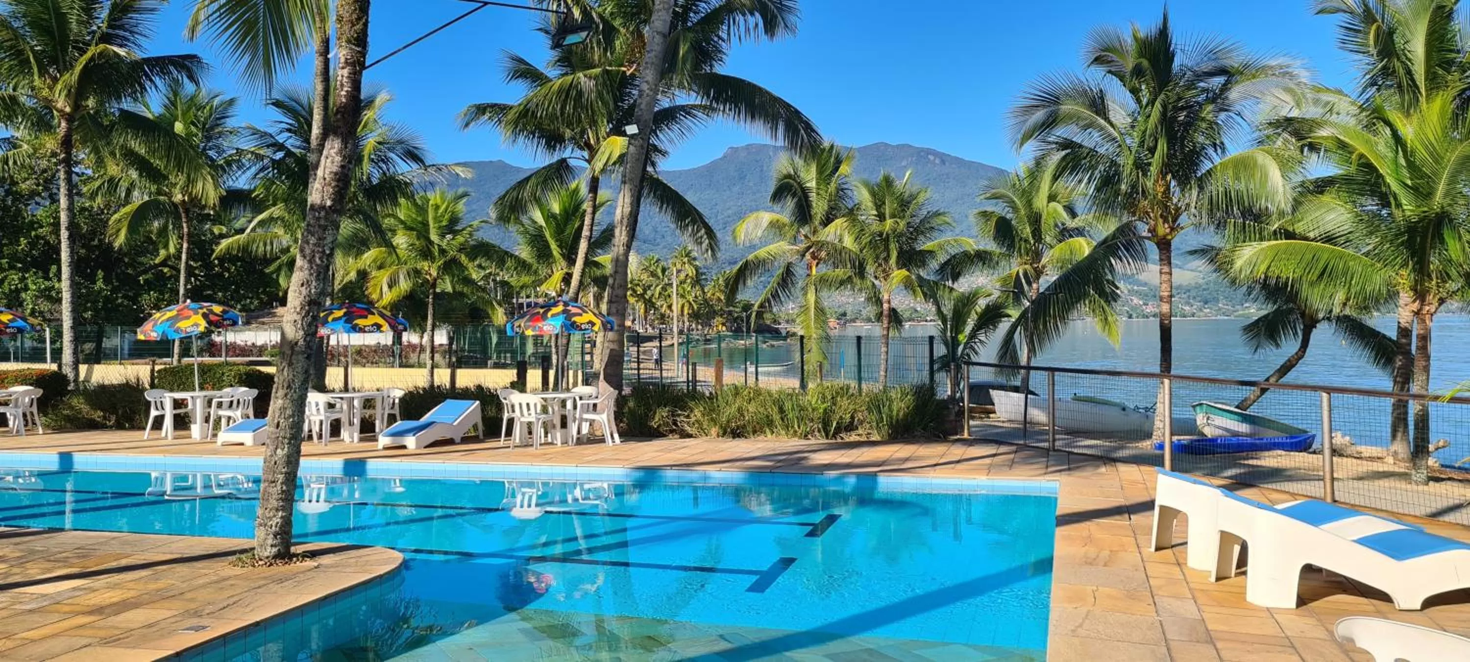 Pool view in Pousada Casa Amarela