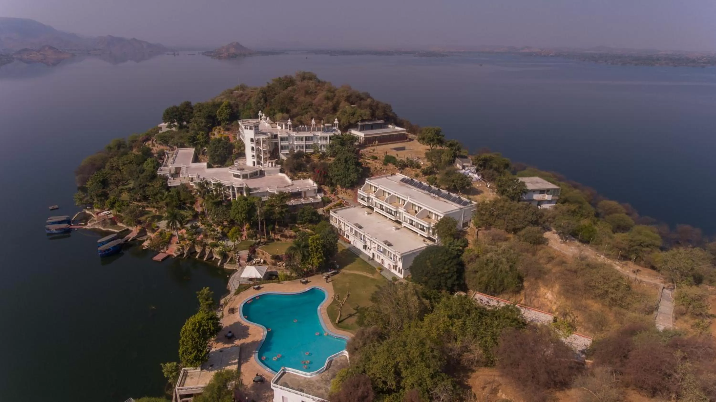 Bird's eye view in Jaisamand Island Resort