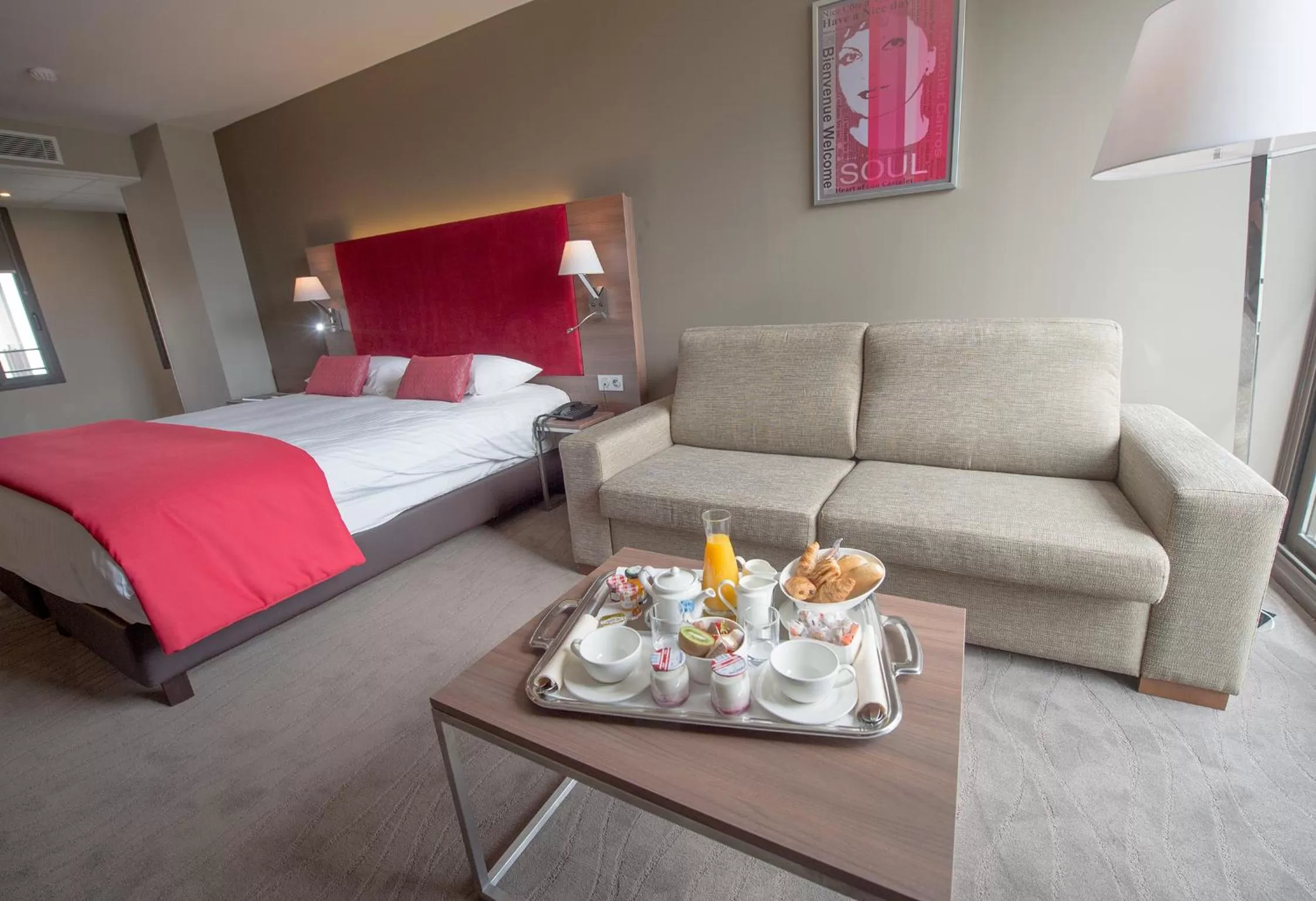 Bed in Hotel Lou Castelet