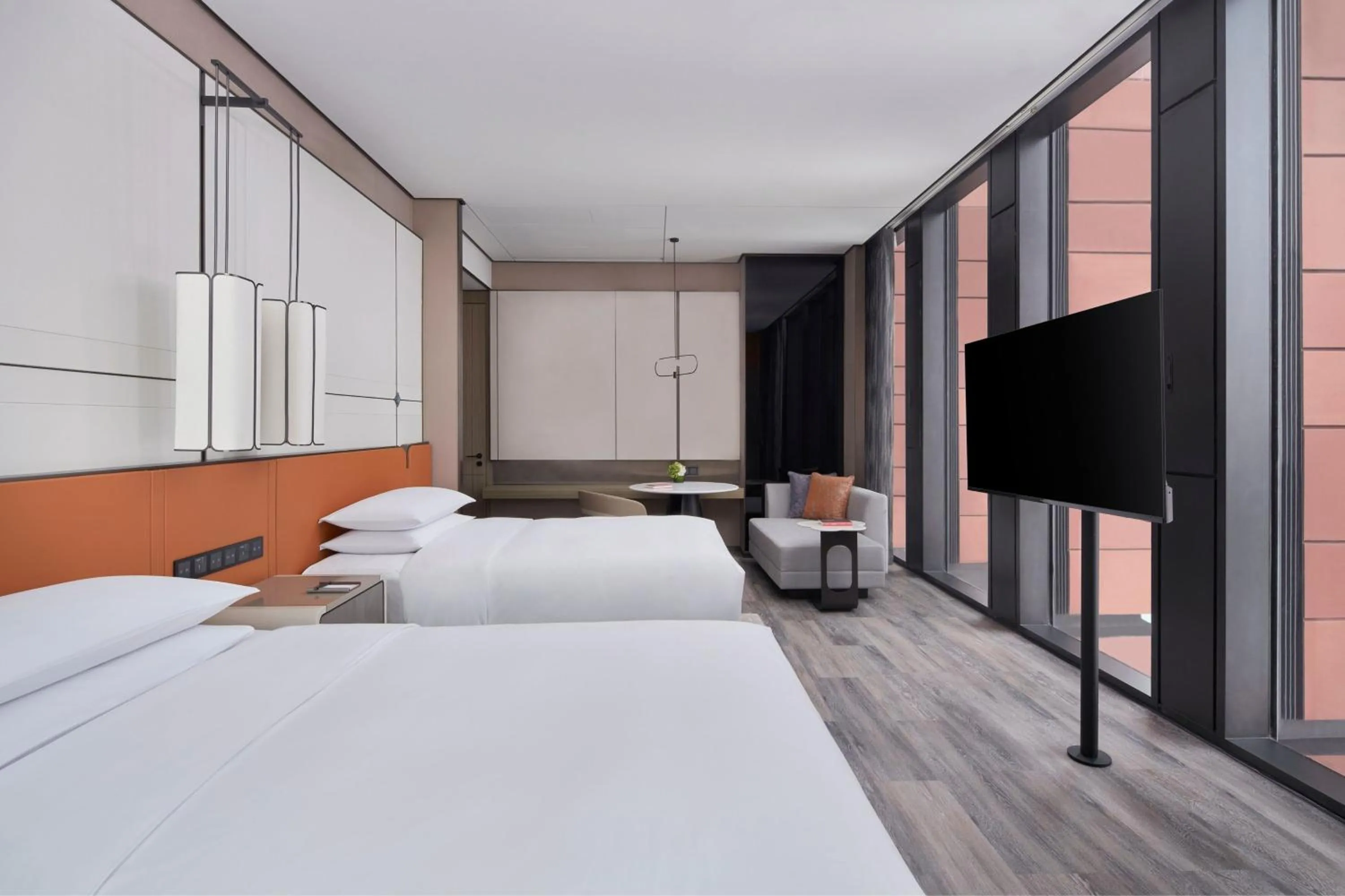 Photo of the whole room, Bed in Tianjin Marriott Hotel National Convention and Exhibition Center