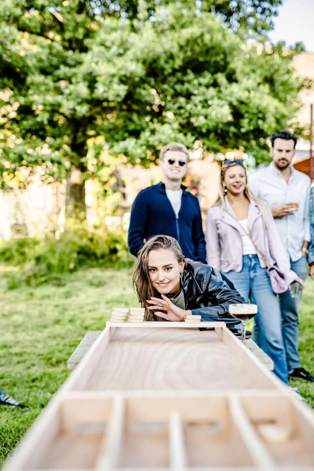 group of guests in TinyParks Cast Away