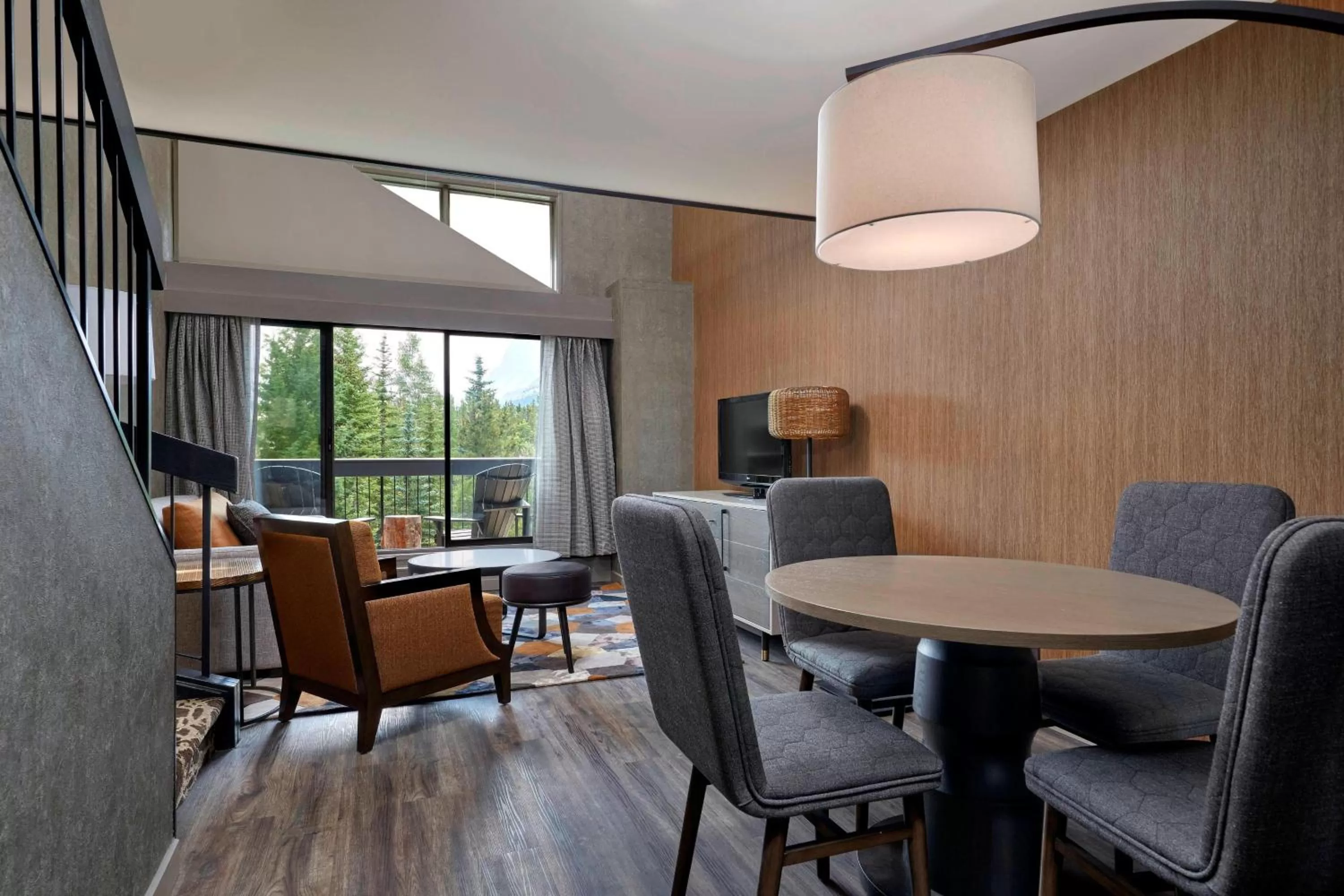 Loft Room with Two Queen Beds and Sofa bed with Balcony in Kananaskis Mountain Lodge, Autograph Collection