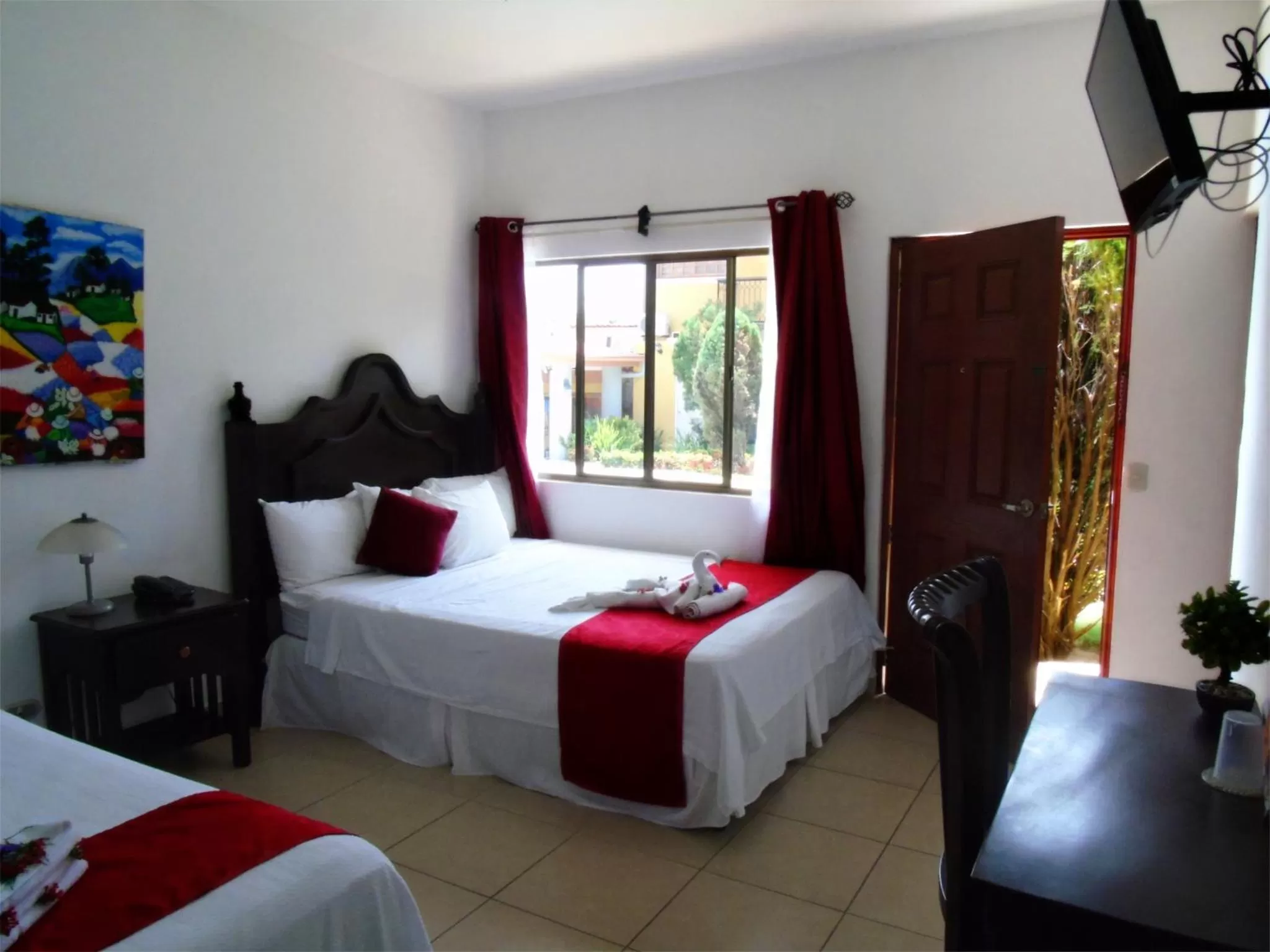 Bed in Hotel Los Pinos