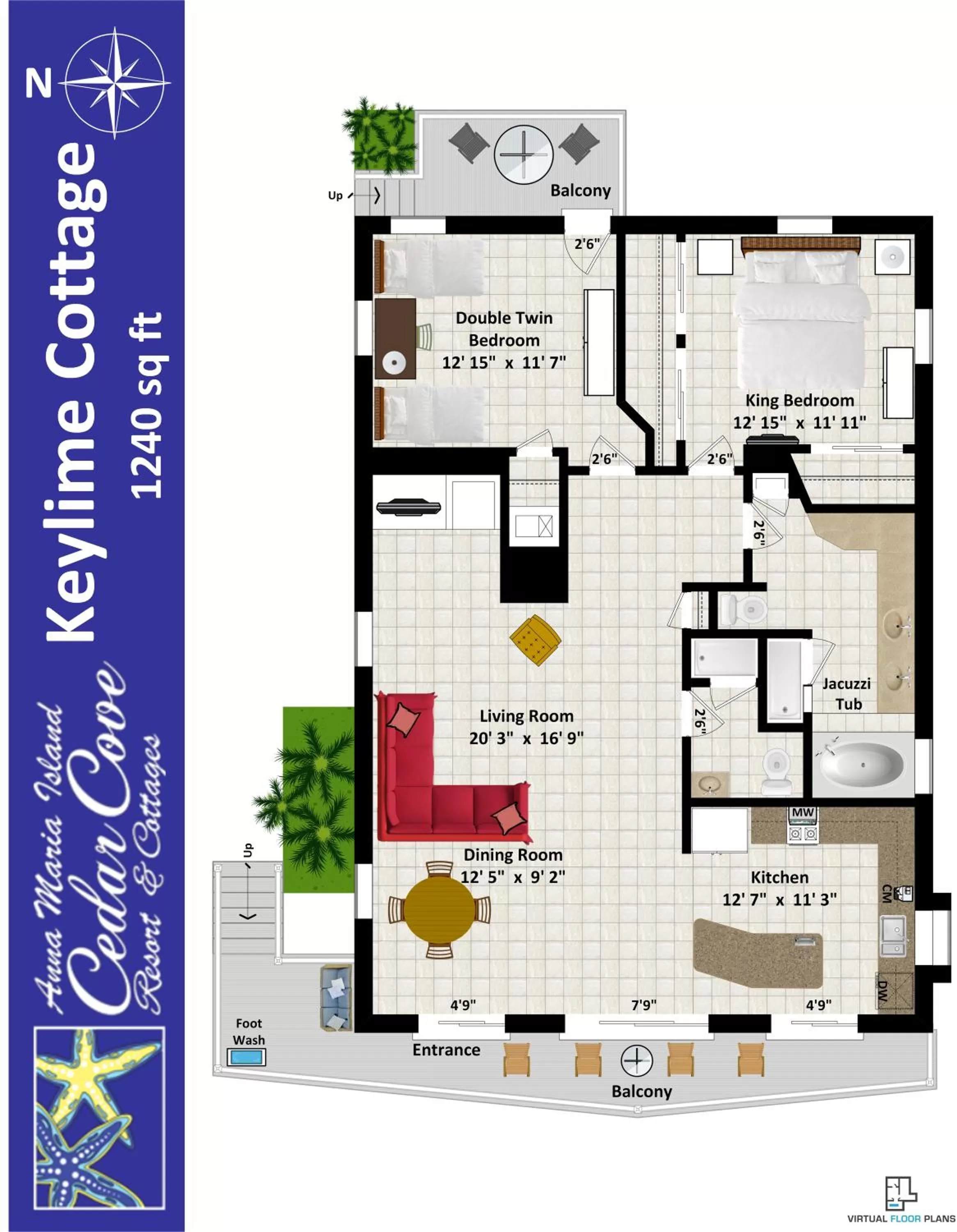 Floor plan in Cedar Cove Resort & Cottages