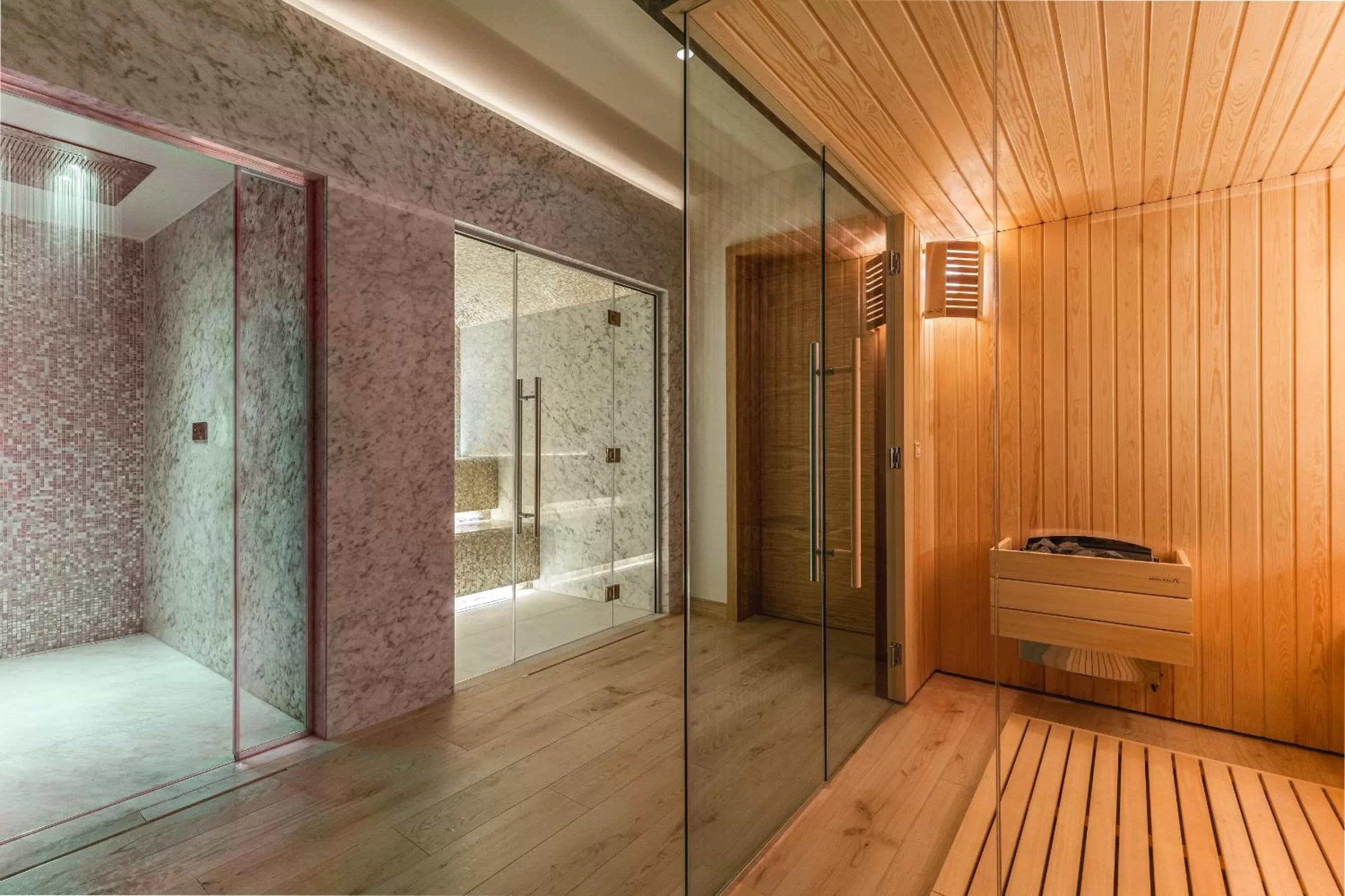 Steam room in Hyatt Regency Lisbon