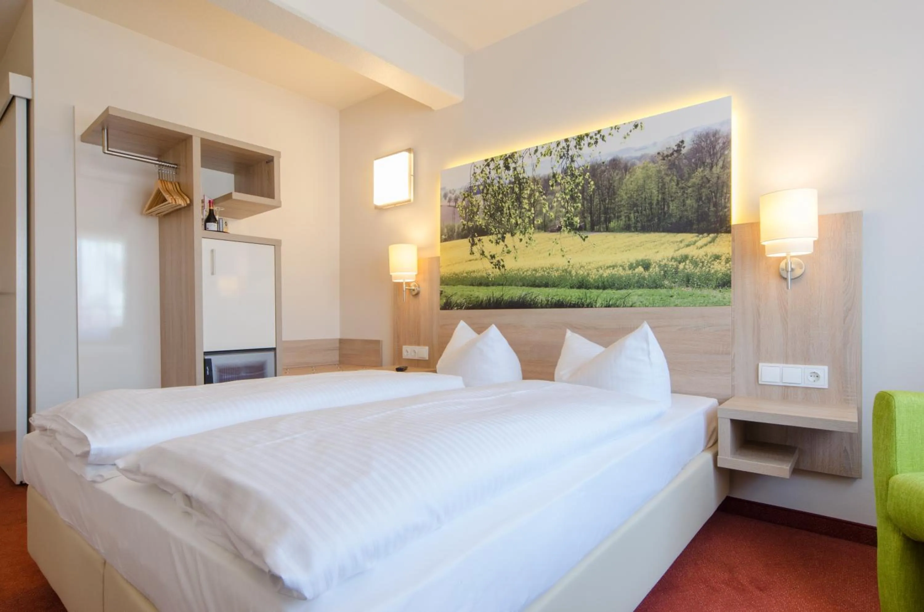 Decorative detail, Bed in Garden Hotel