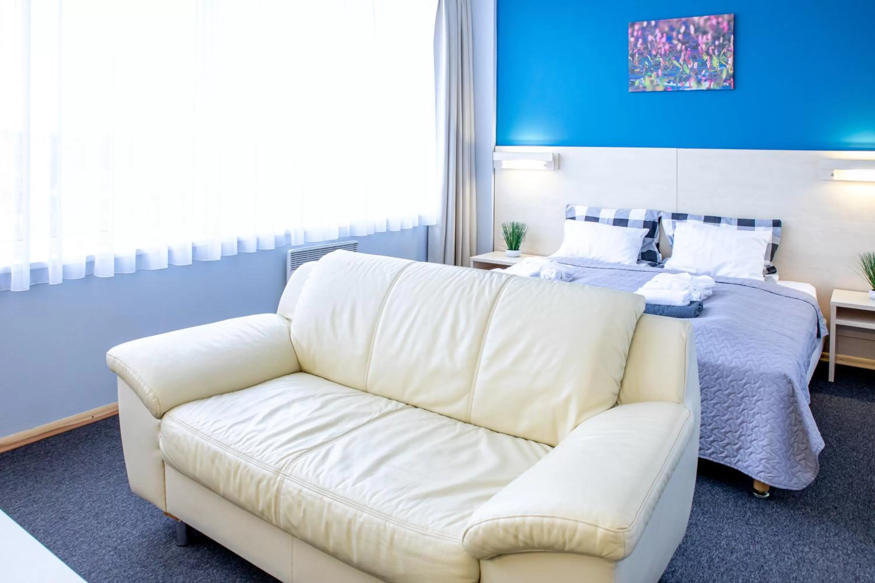 Bedroom, Bed in Rija Bauska Hotel