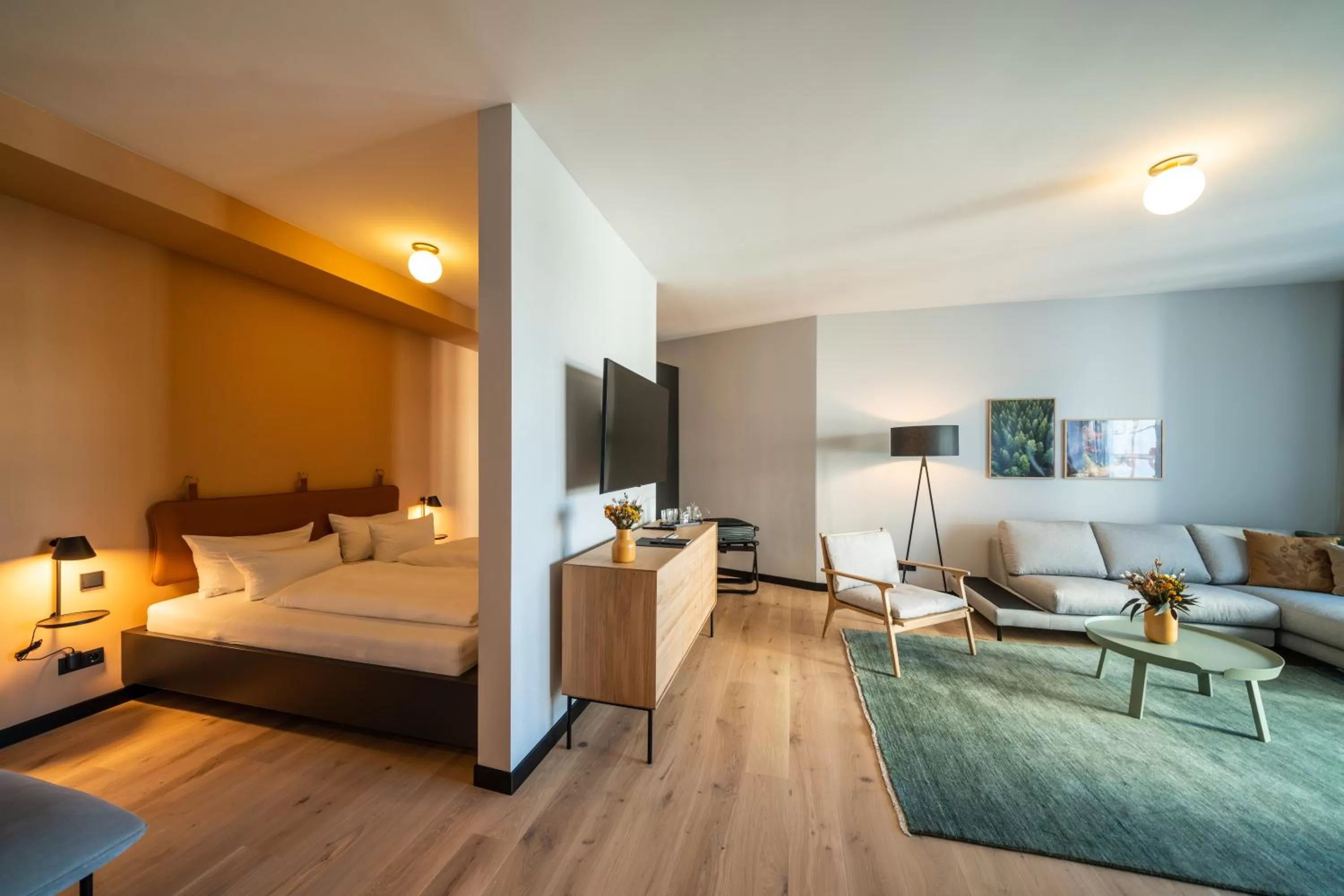 Decorative detail, Bed in Black F Tower - Serviced Apartments