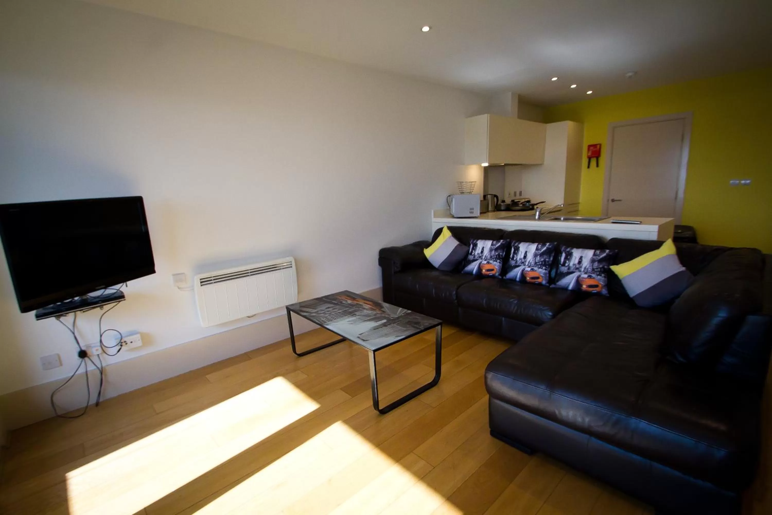 Living room in Merchant Quarters Apartments