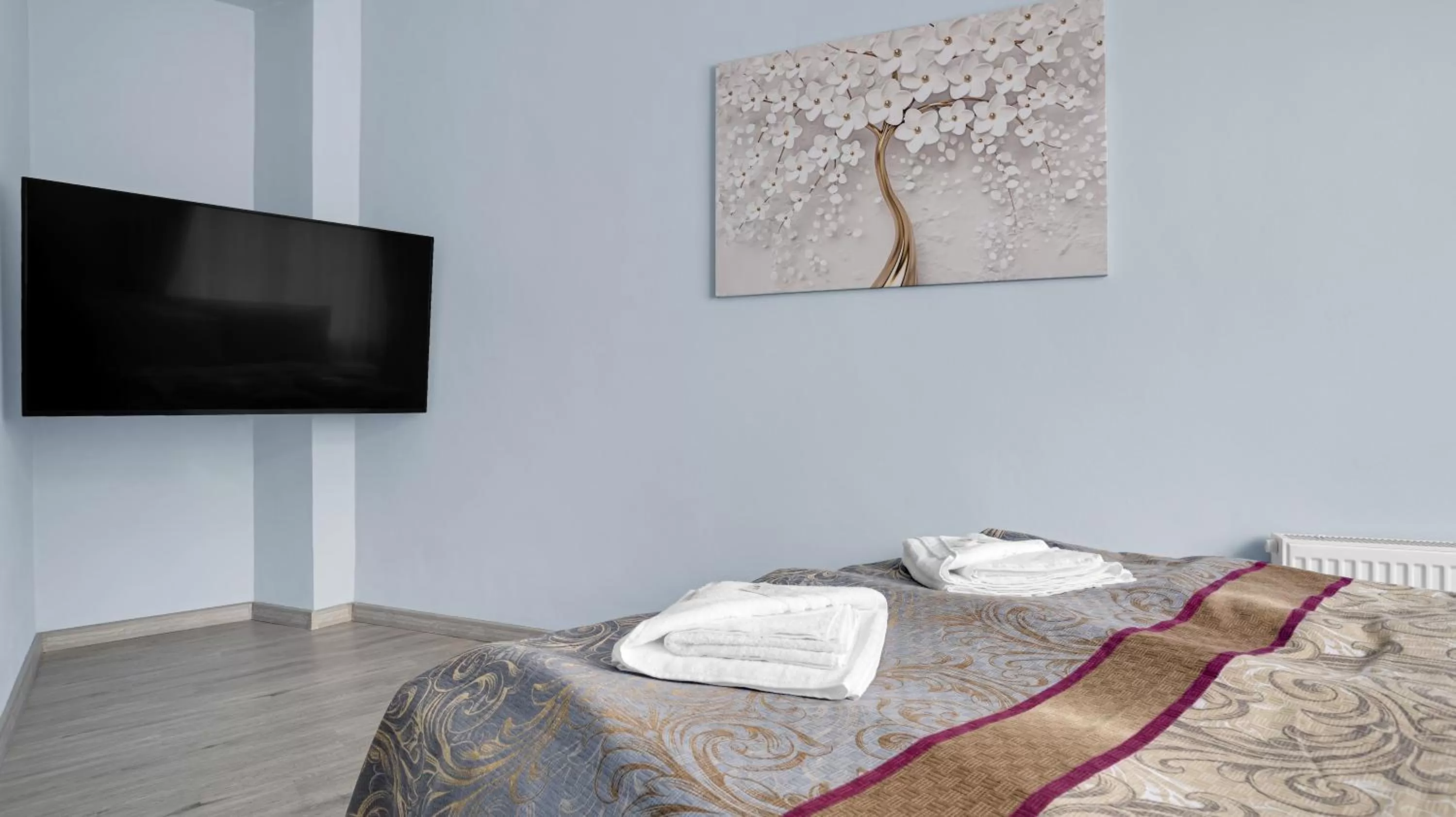 Bed in Aphrodite Suite Hotel Karlovy Vary