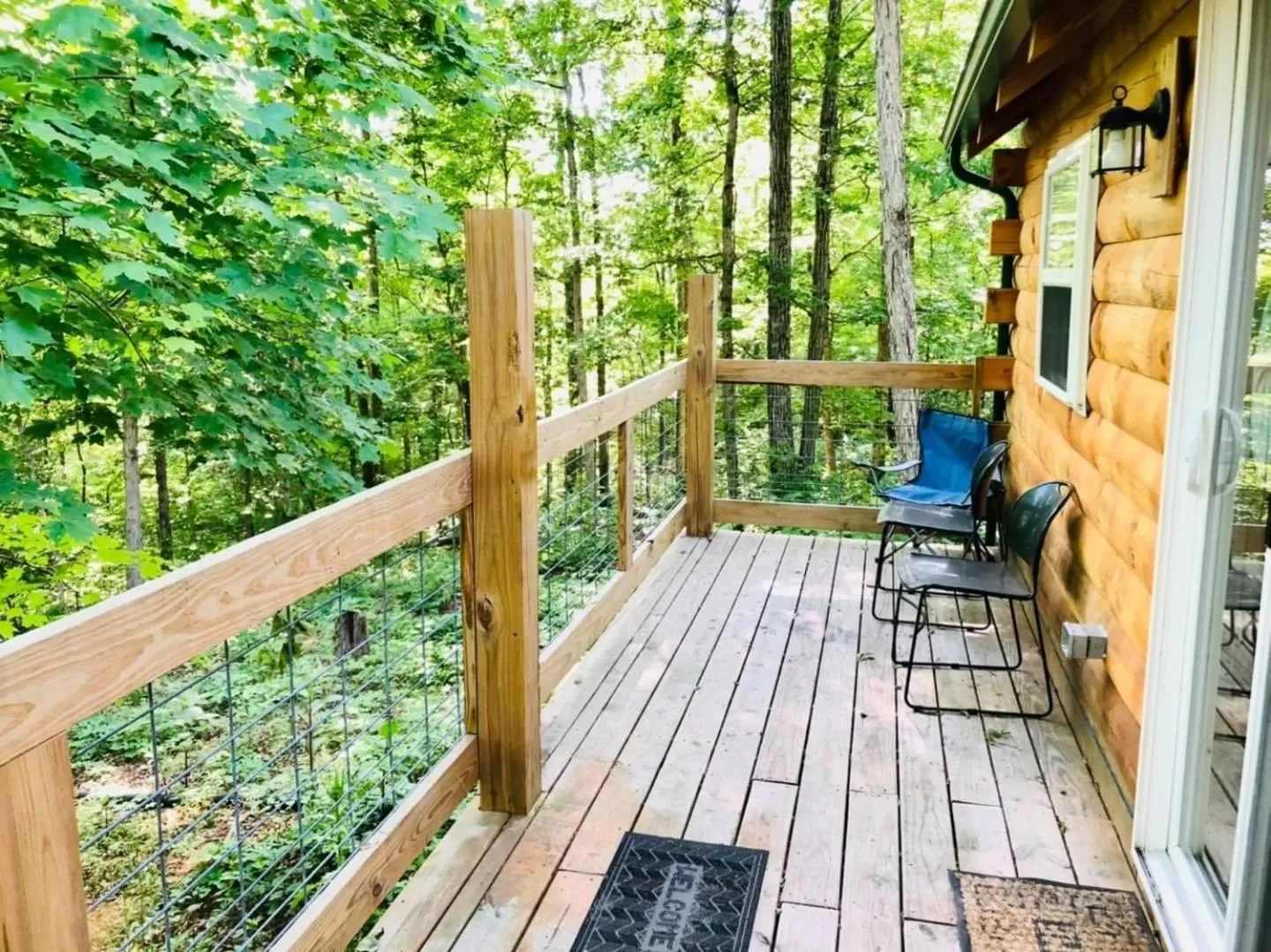 Patio in Kozy Haven Log Cabin Rentals