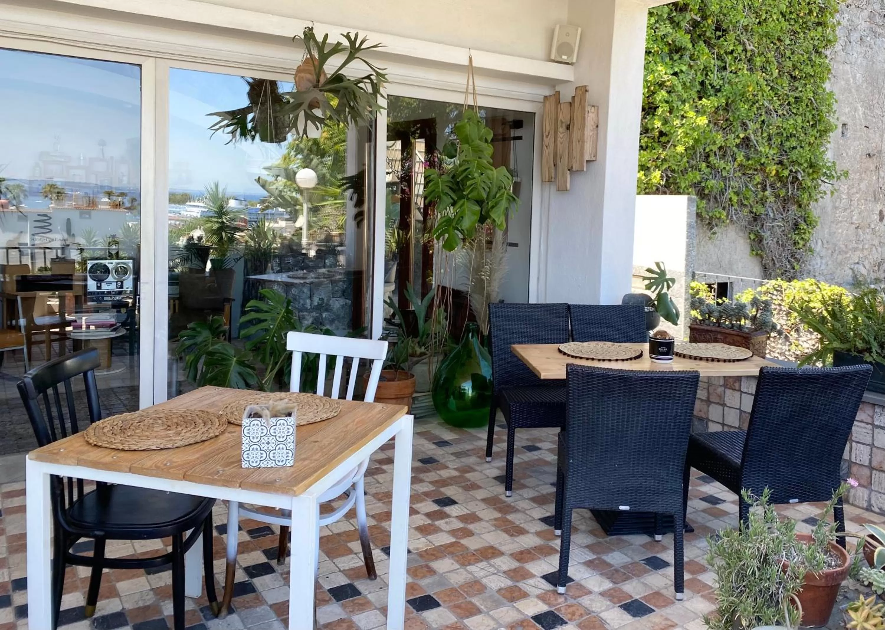 Patio in Black Market Hotel