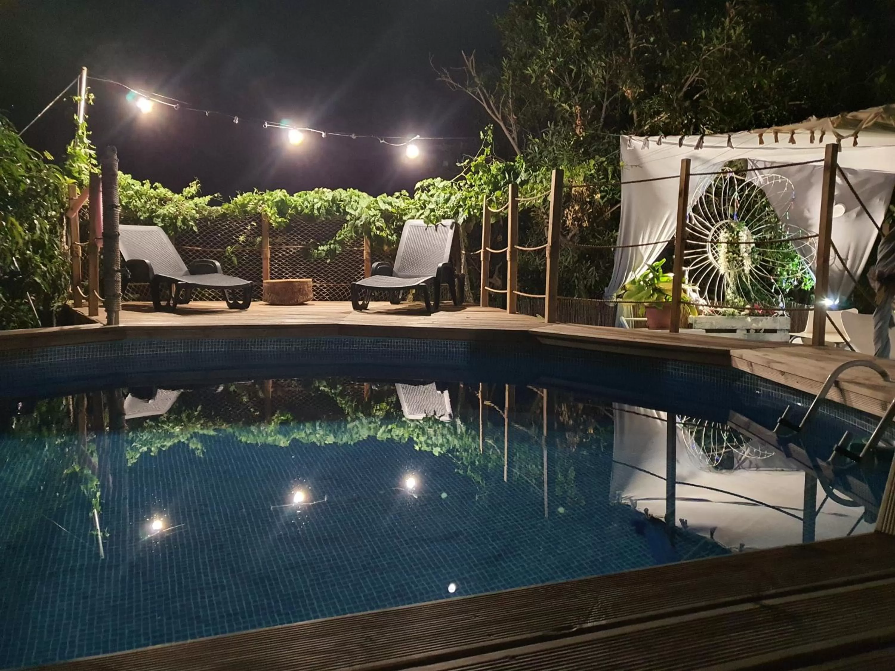 Pool view in Hotel Rural La Raya 1866