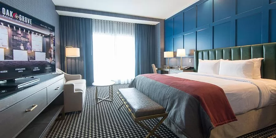 Bed in Oak Grove Racing Gaming Hotel