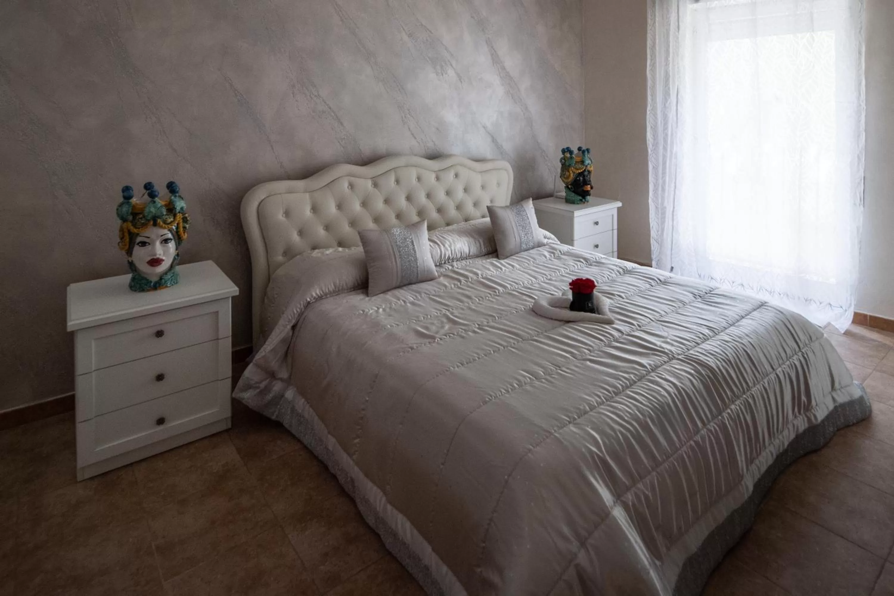 Bed in Ortigia Terrace Sea View