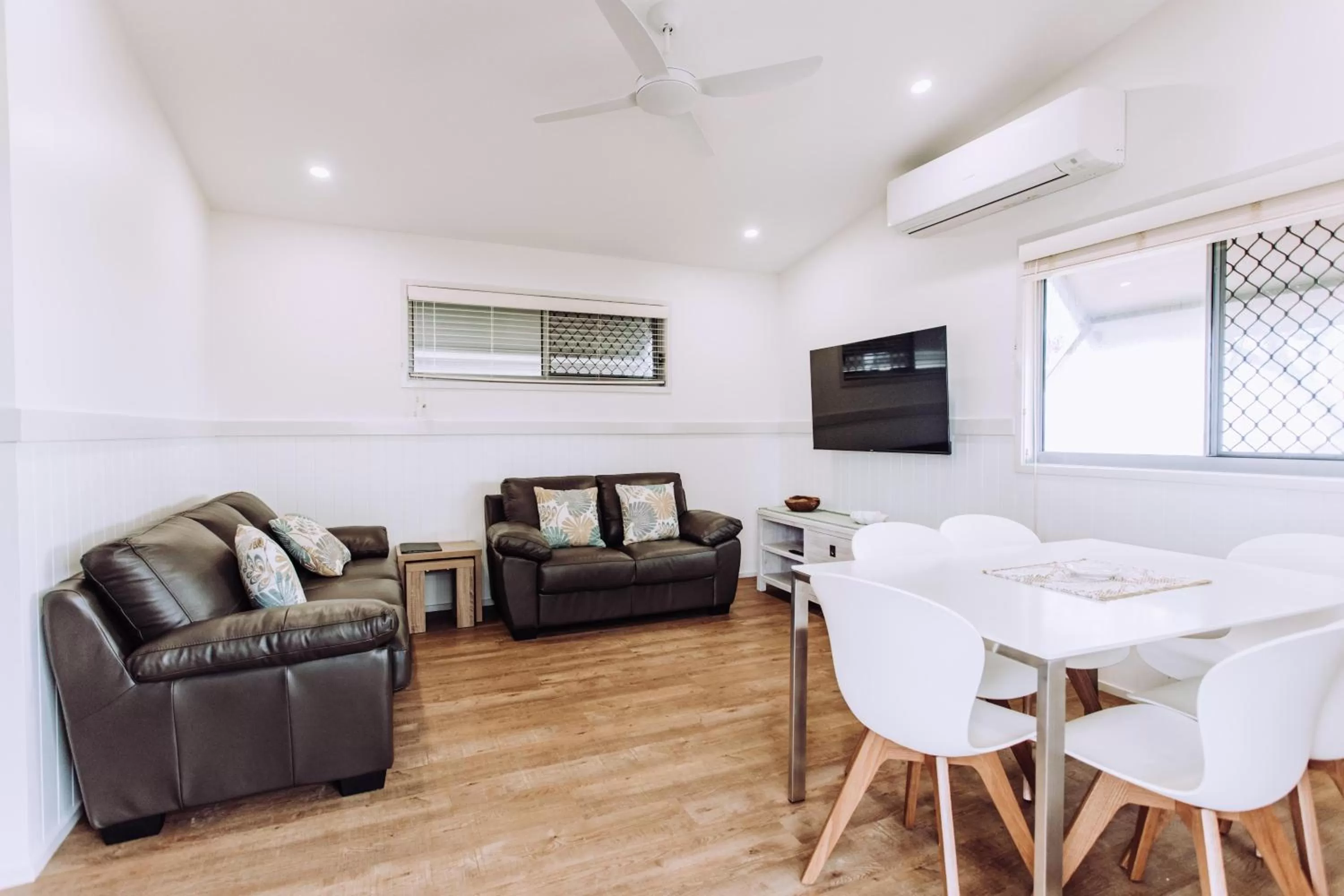 Living room in Woolgoolga Beach Holiday Park