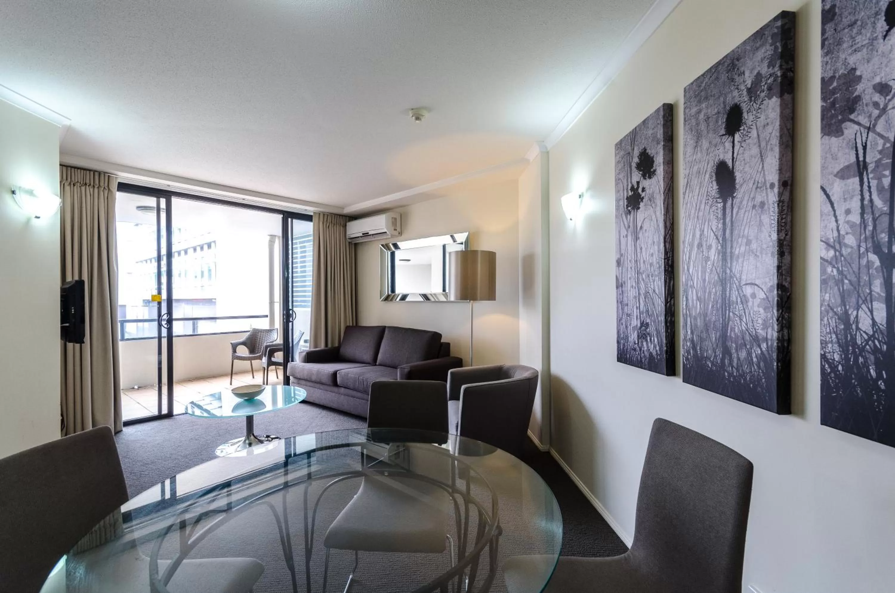 Living room in West End Central Apartments