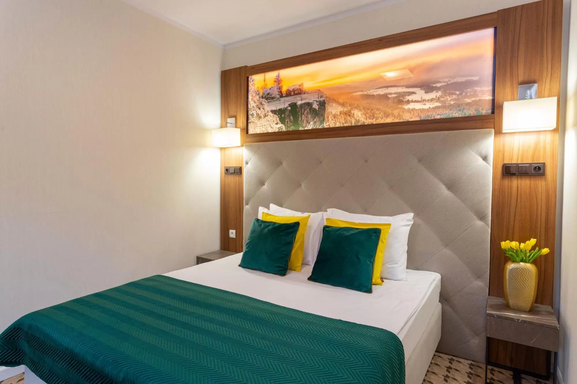 Bed in Hotel Verde Montana Wellness & Spa