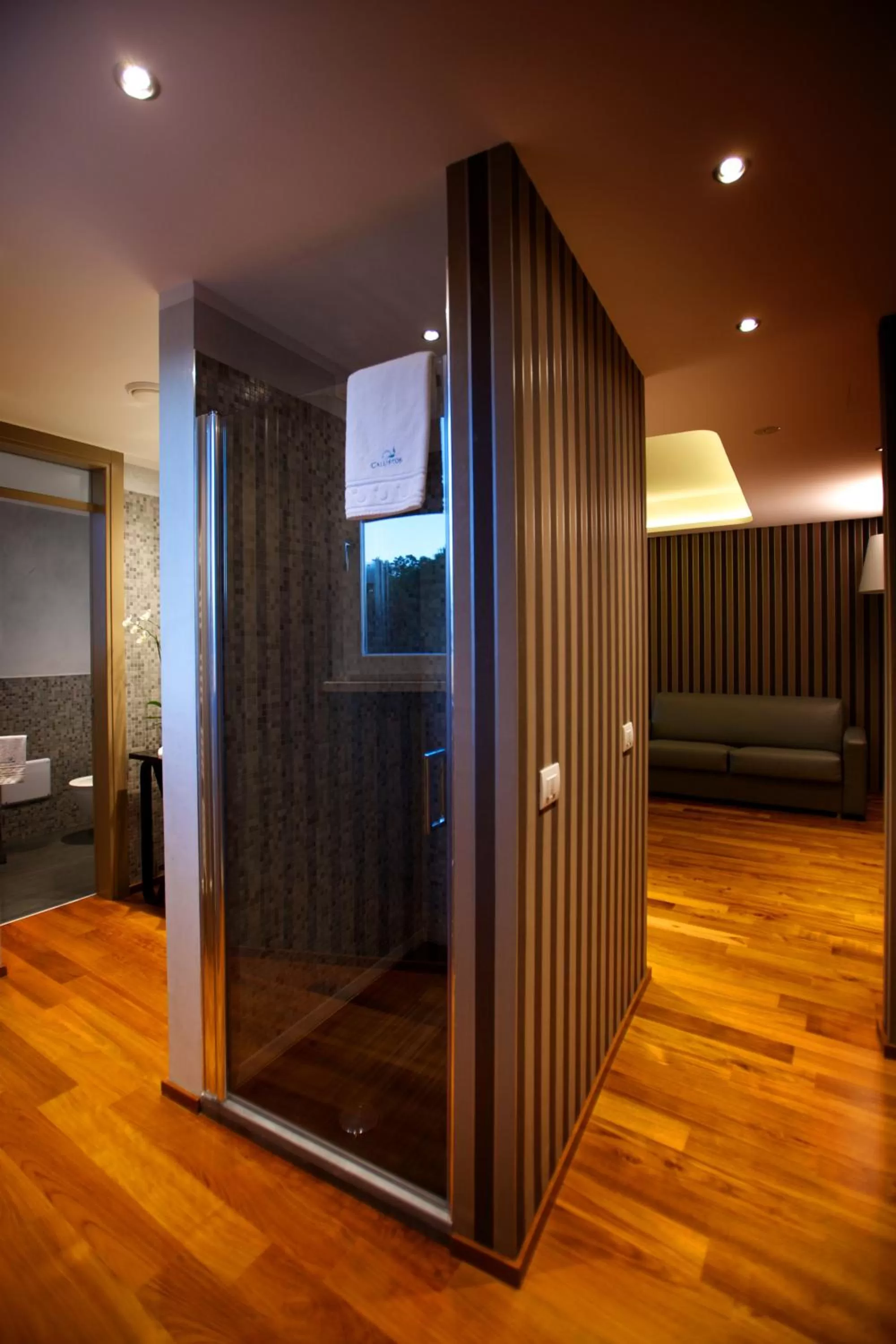 Shower, Bed in Callistos Hotel & Spa