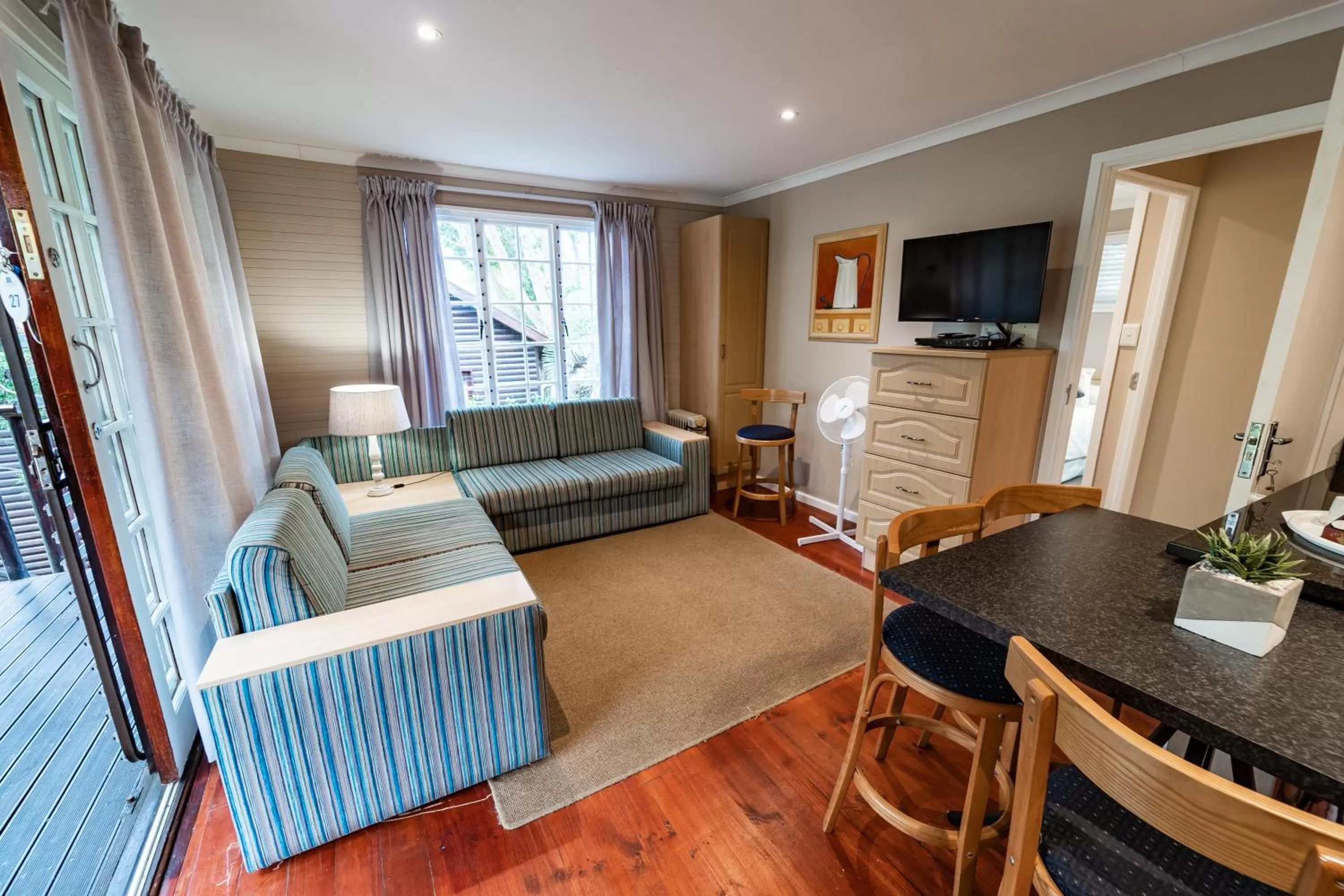 Living room in Gooderson Knysna Chalets