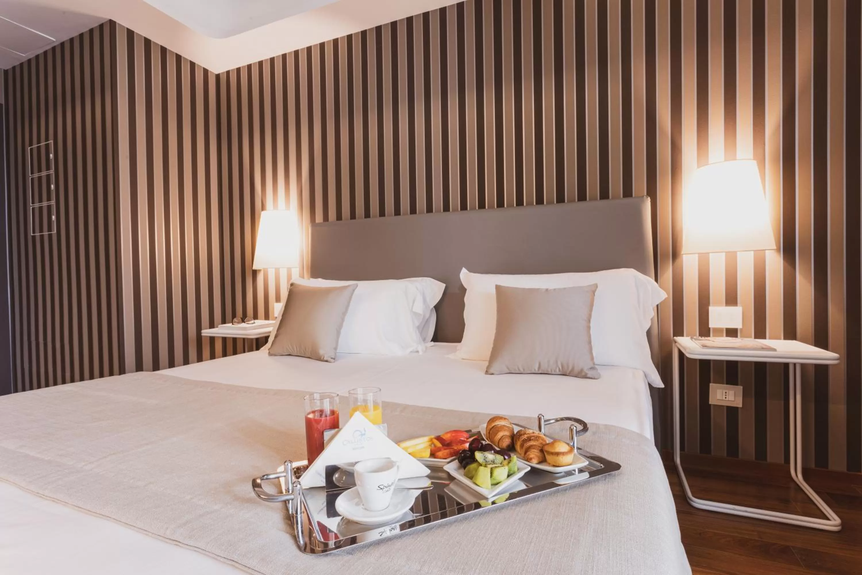 Bed in Callistos Hotel & Spa