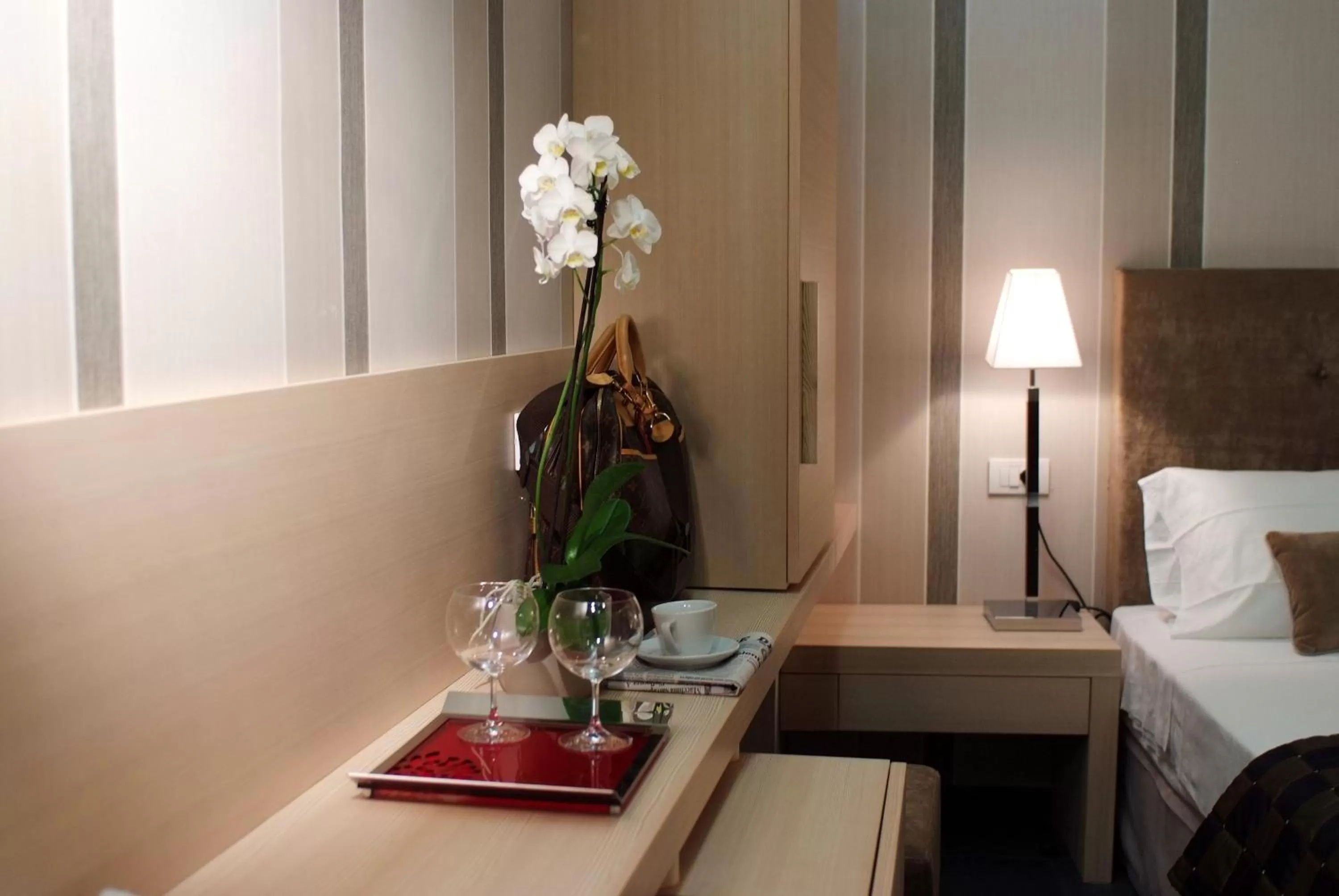 Decorative detail, Bed in El Homs Palace Hotel