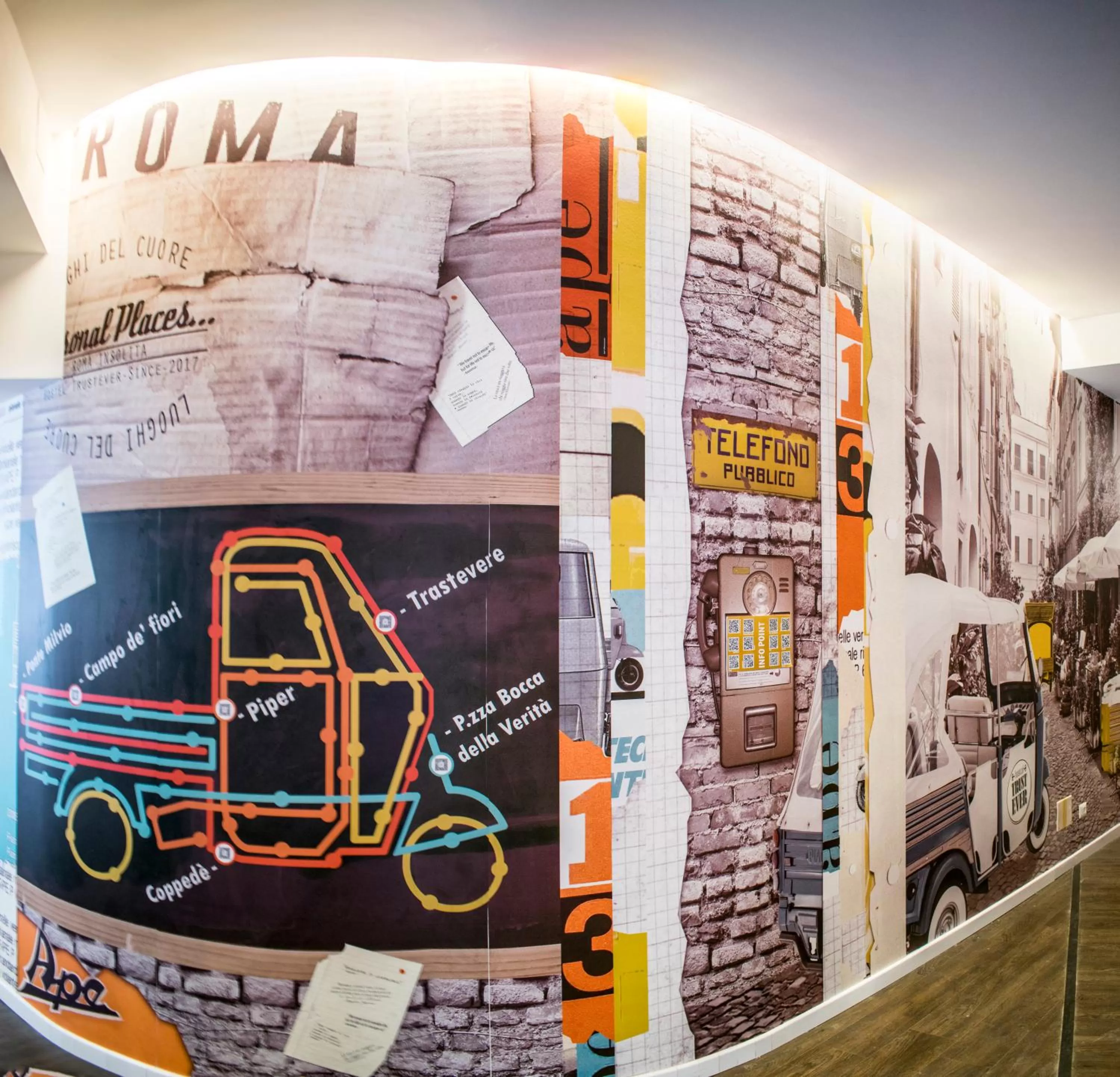 Decorative detail in Hostel Trastevere