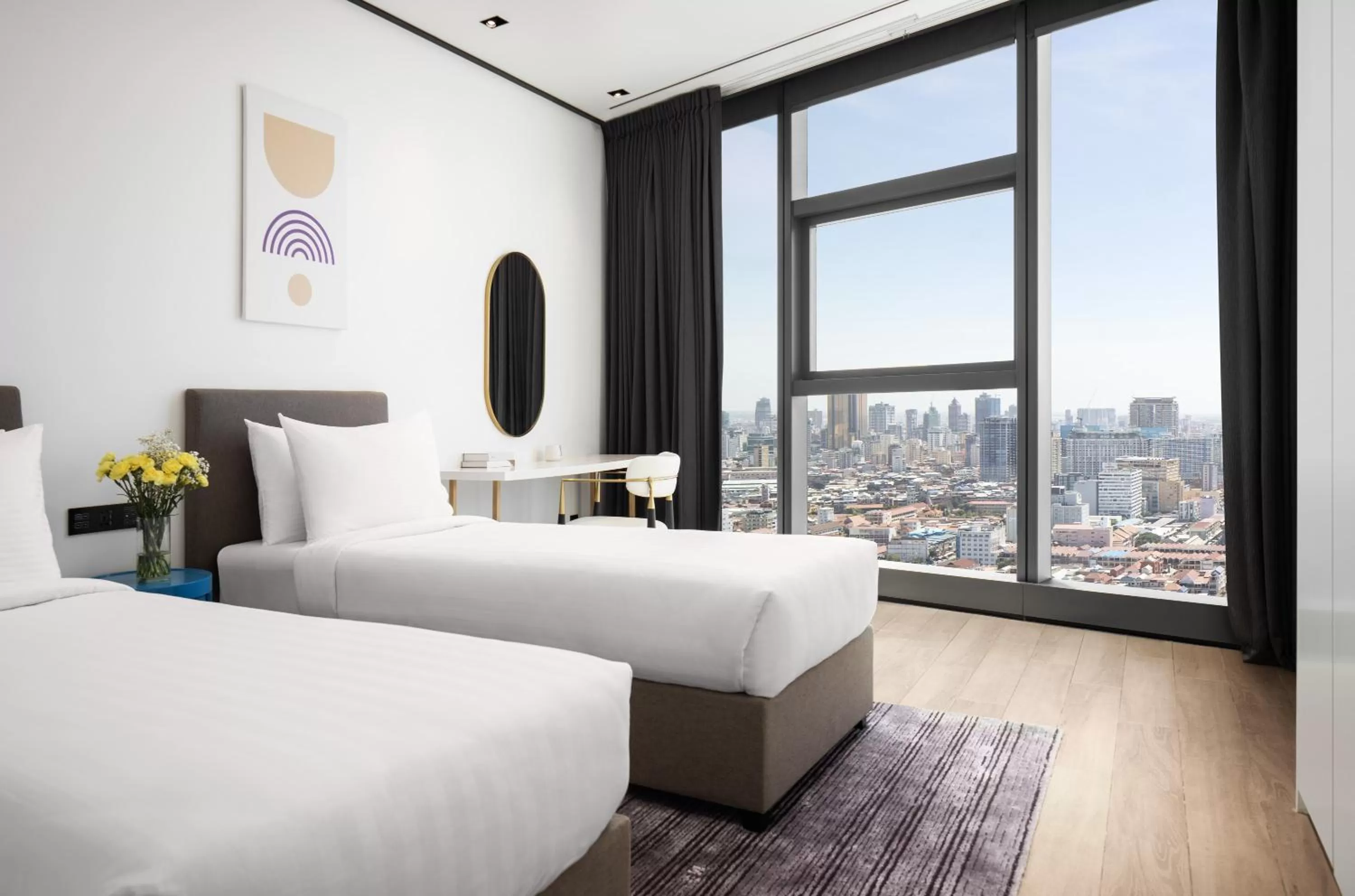 Bedroom, Bed in Citadines Flatiron Phnom Penh