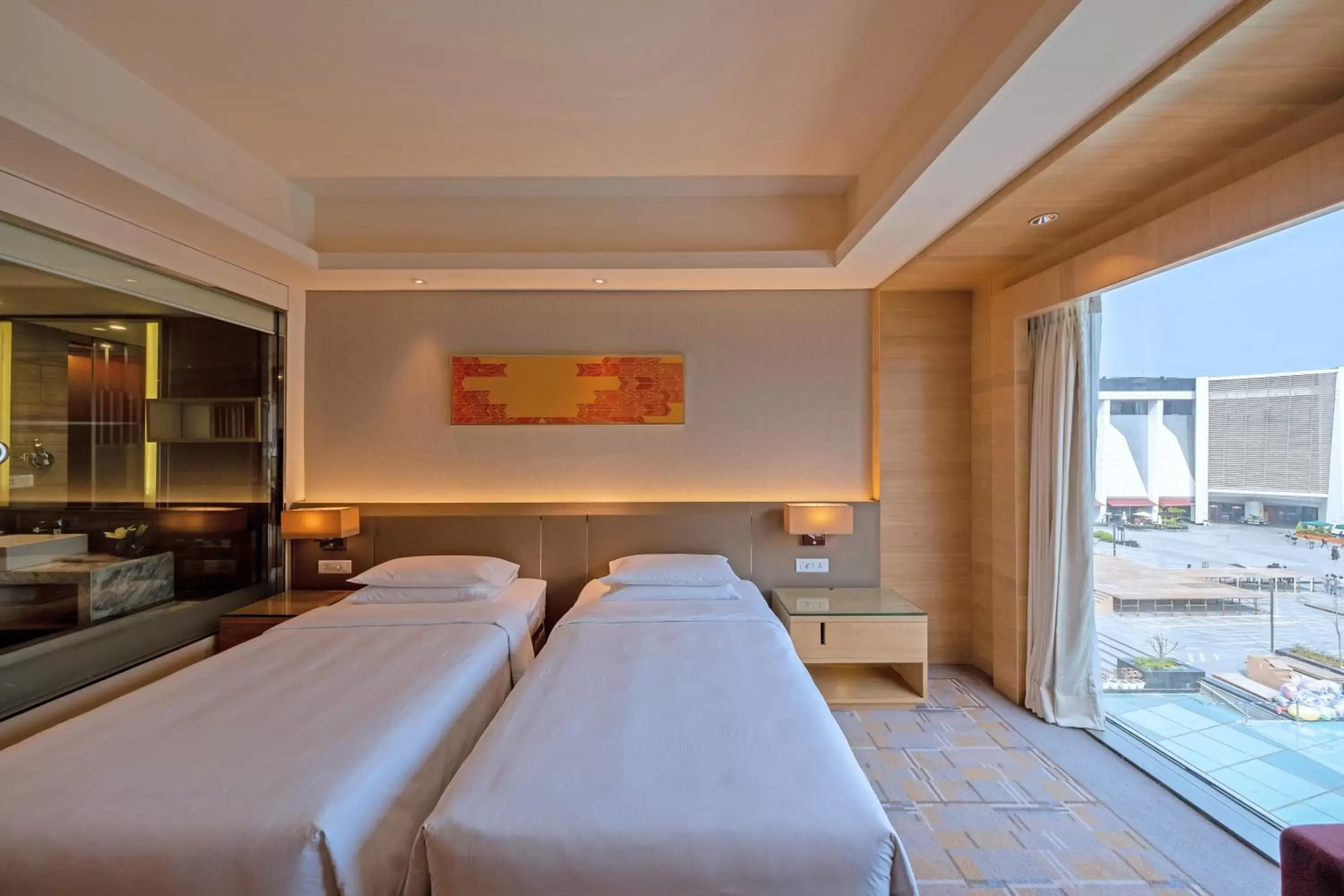 Twin Room with Mall View in Hyatt Regency Chandigarh Twin Room with Mall View in Hyatt Regency Chandigarh