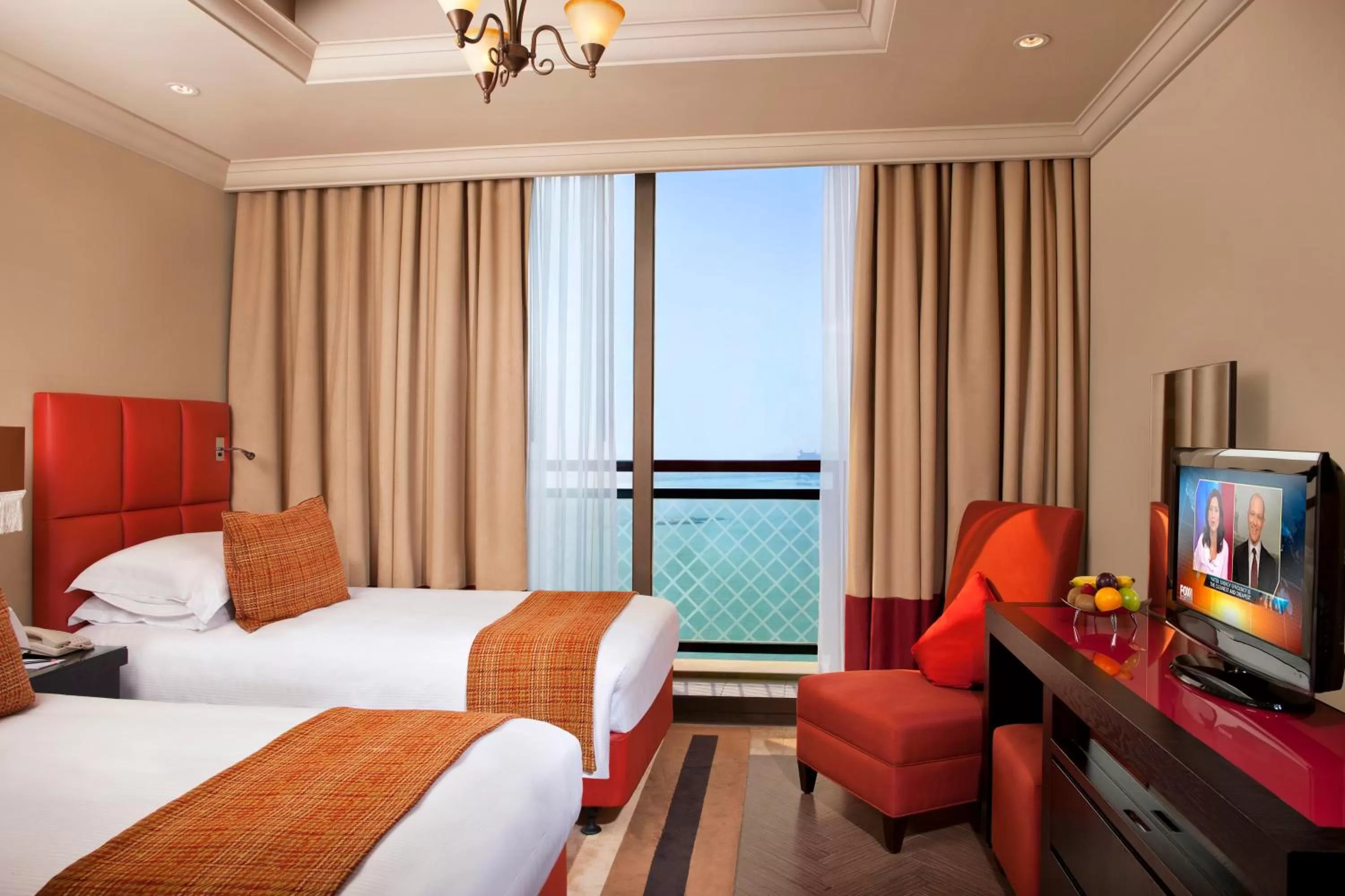 View (from property/room), Bed in Arjaan by Rotana - Dubai Media City