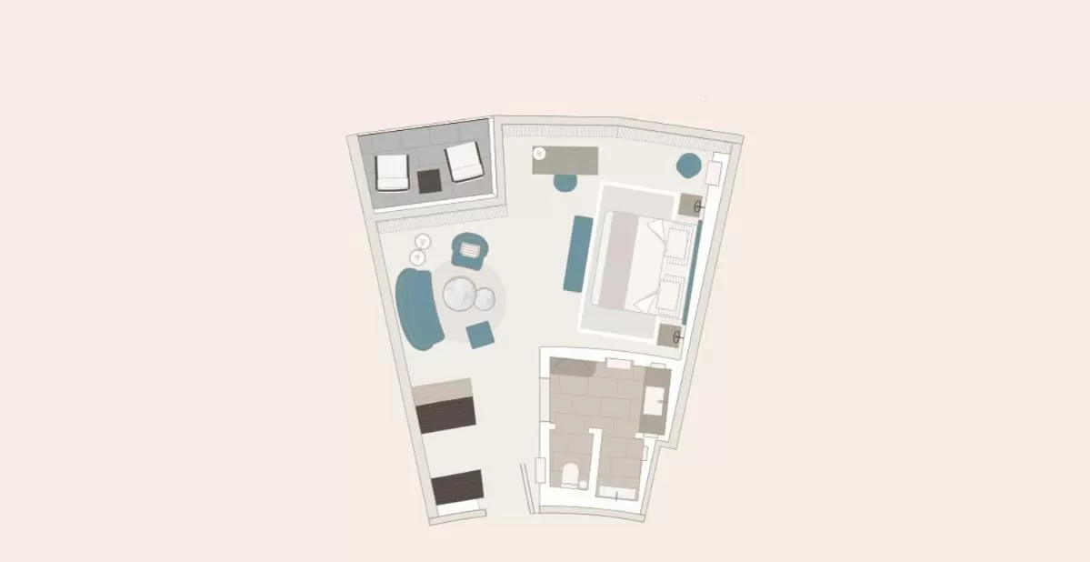 Deluxe Double Room with Partial Lake View in The Fontenay Hamburg