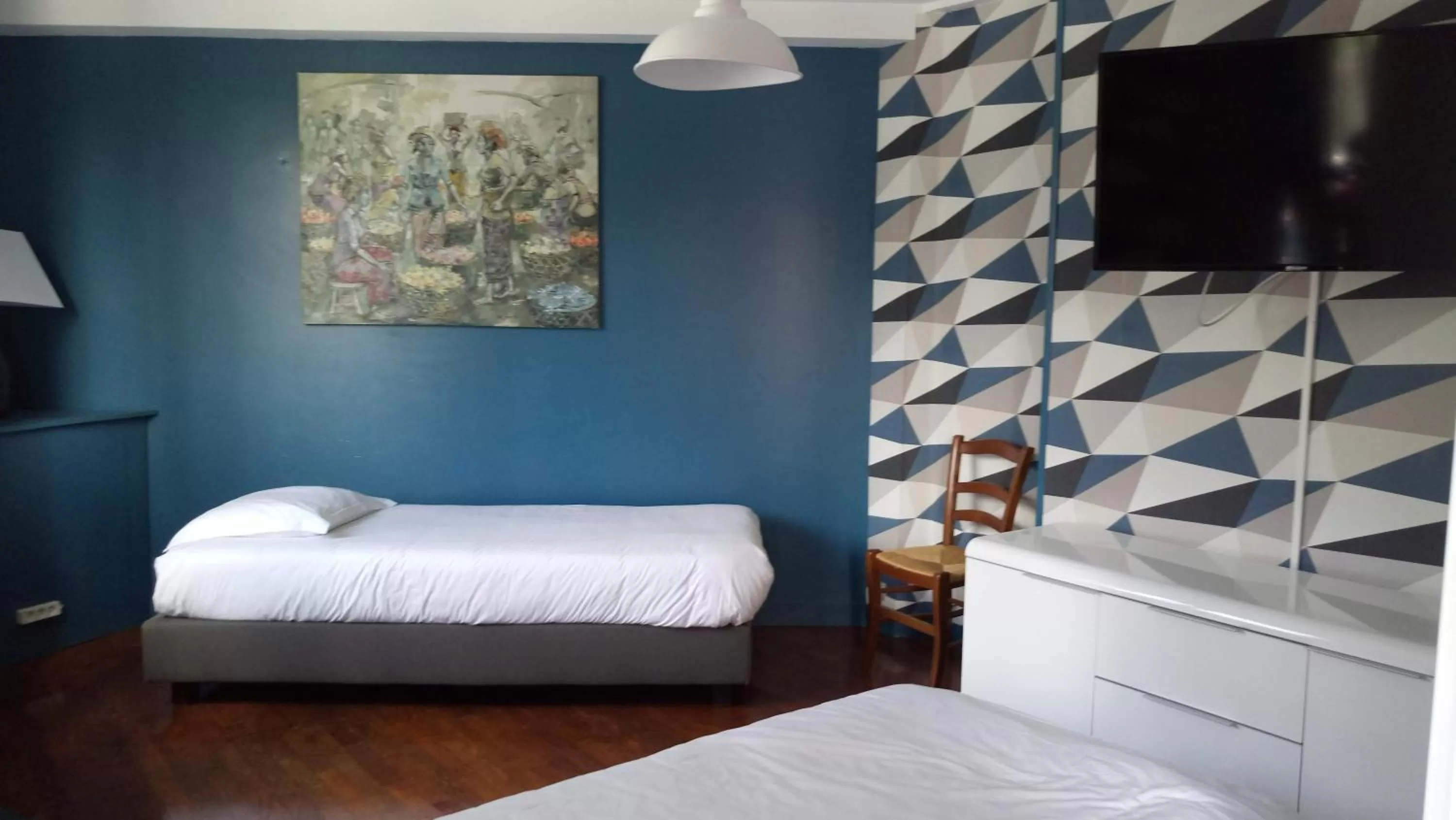 Bedroom, Bed in Hôtel Patton