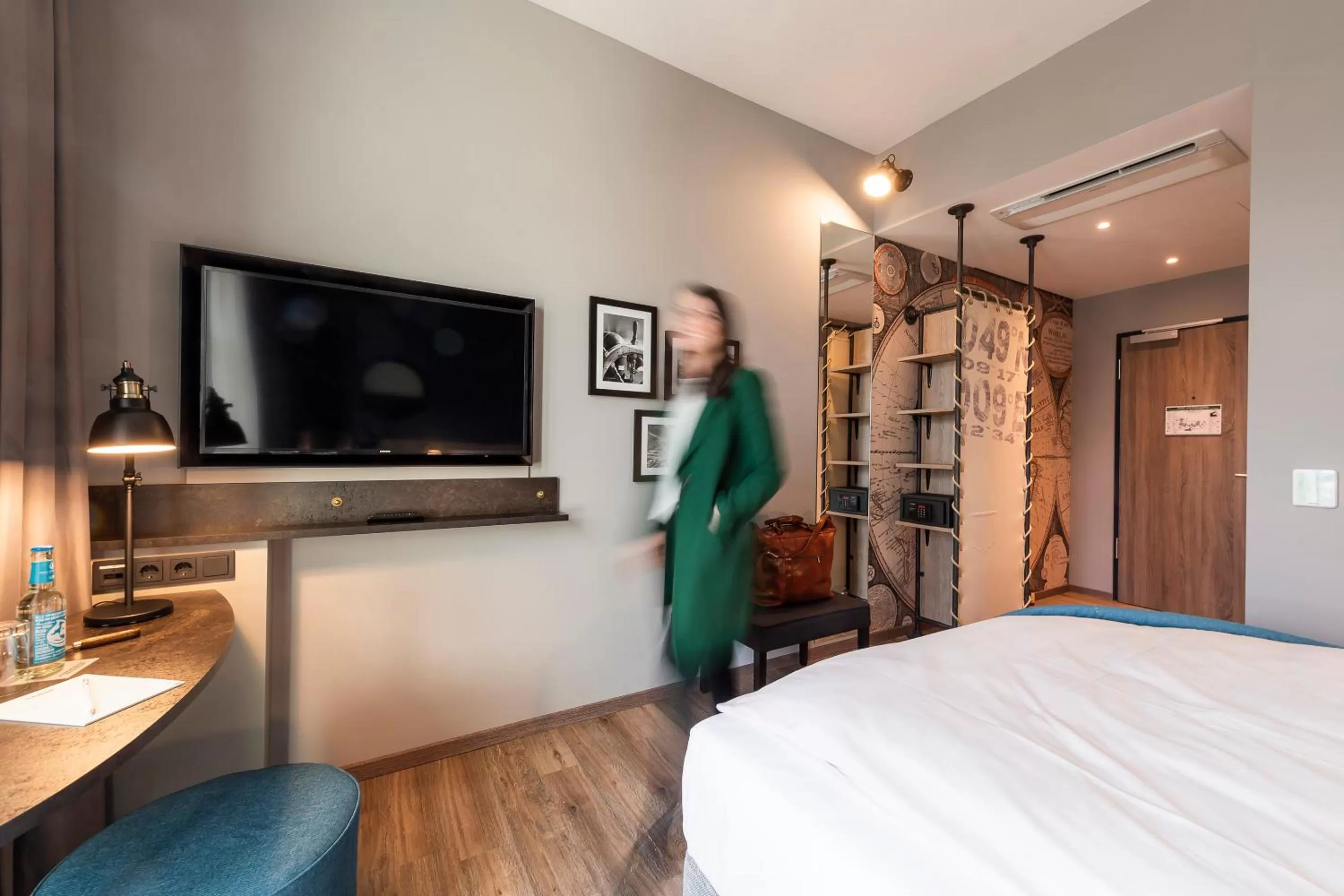 Photo of the whole room, Bed in HARBR. hotel Heilbronn