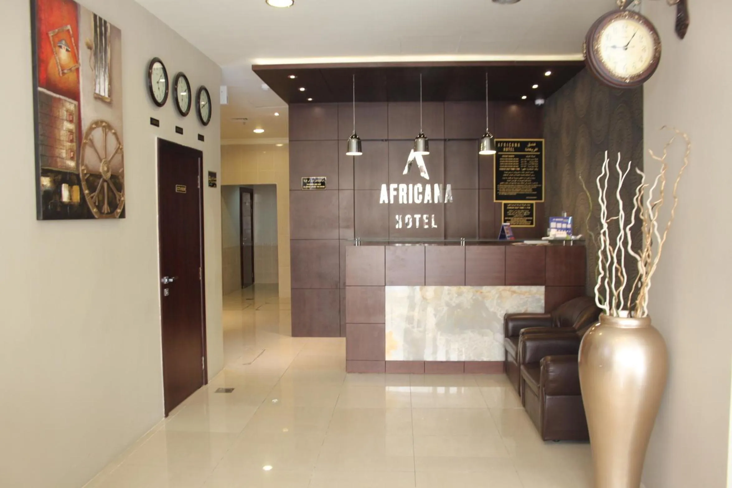 Lobby or reception in Africana Hotel