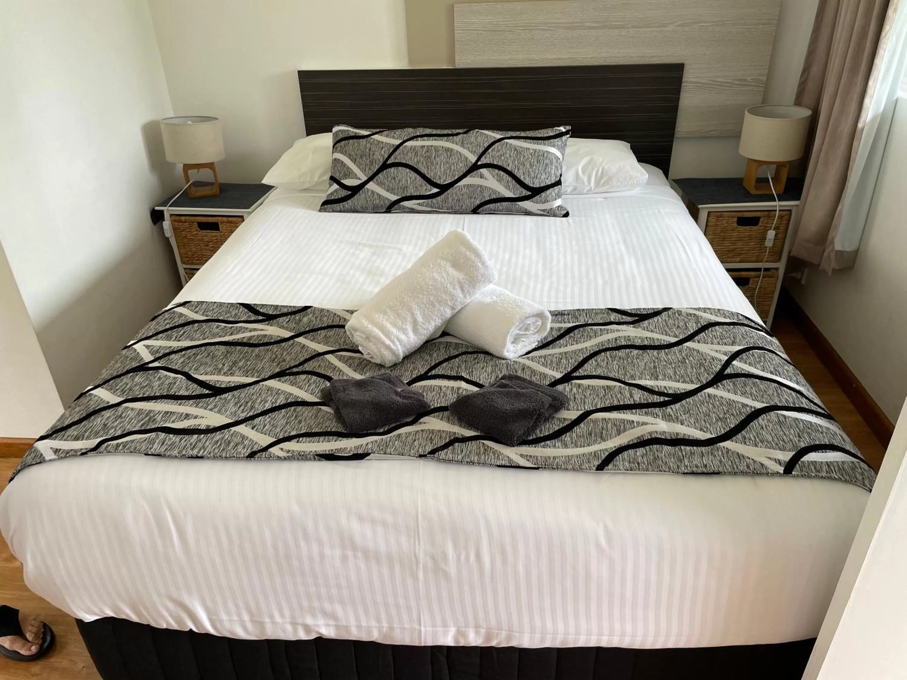 Bed in Forster and Wallis Lake Motel