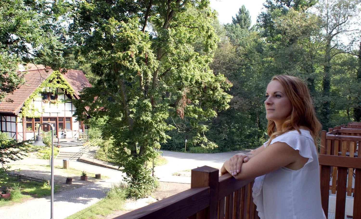 Garden view in Neue Mühle Kleines Landhotel