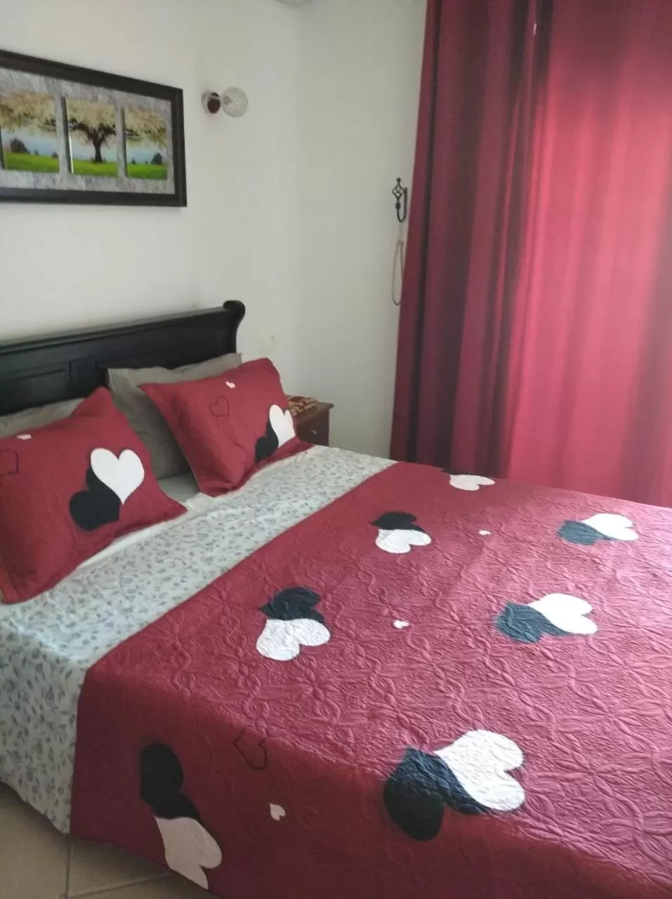 Bed in Charmant Studio piscine mdiq CaboNégro Martil