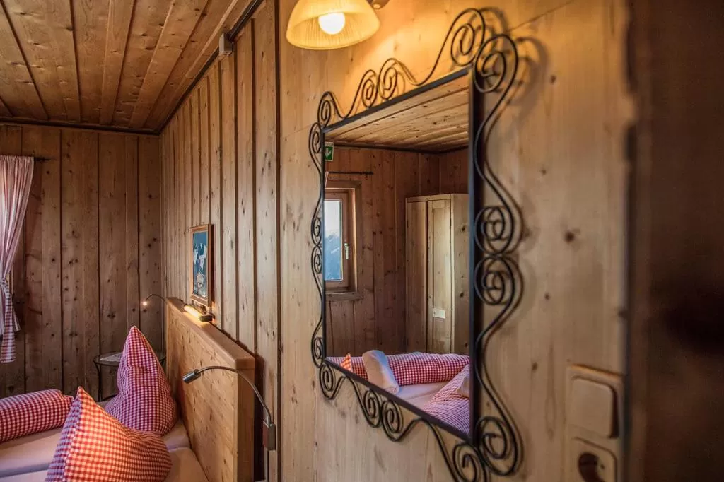 Bed in Hocheckhuette On Top of the Kitzbuehel Hahnenkamm Mountain