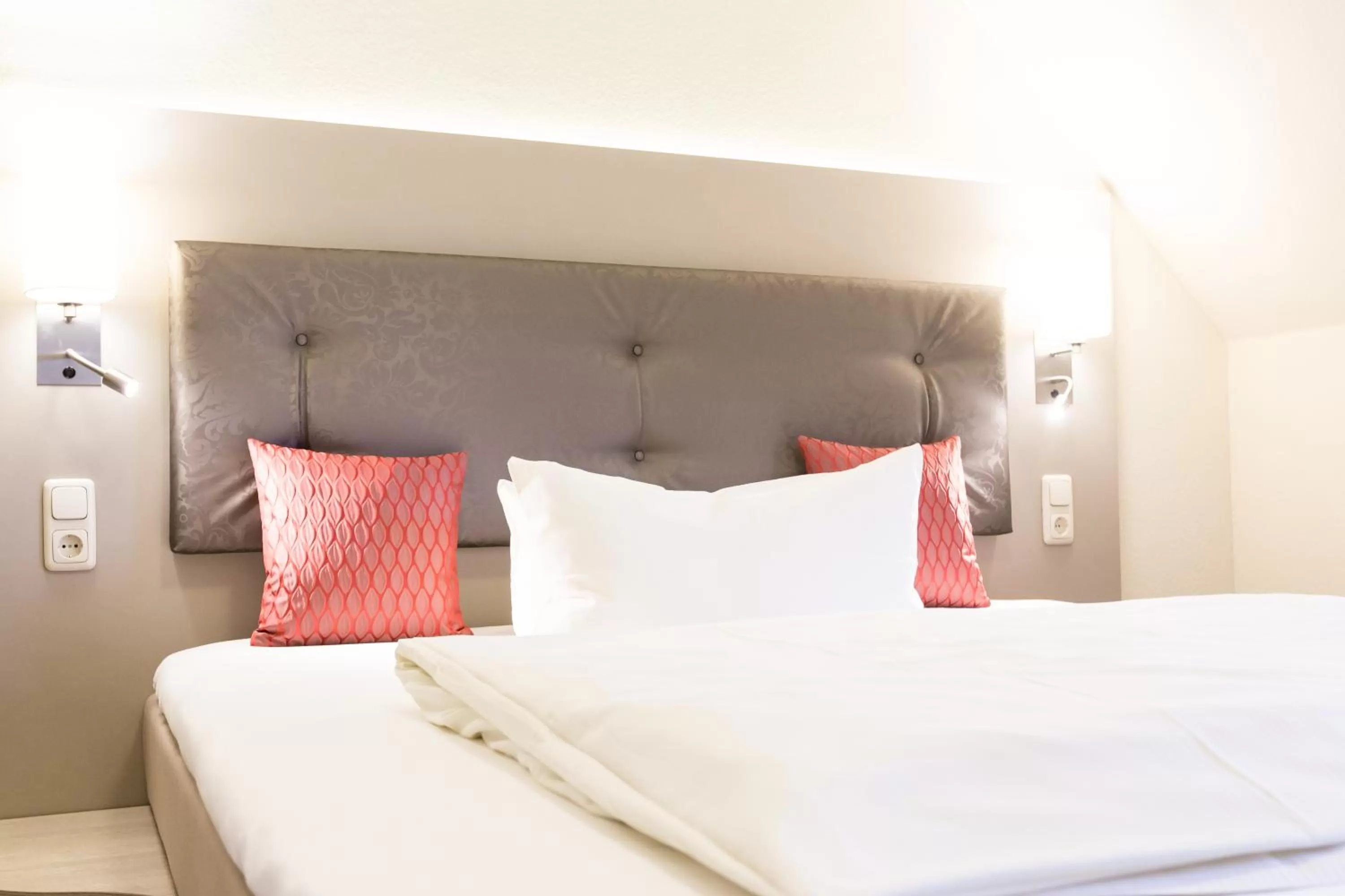 Decorative detail, Bed in Hermes Hotel Oldenburg