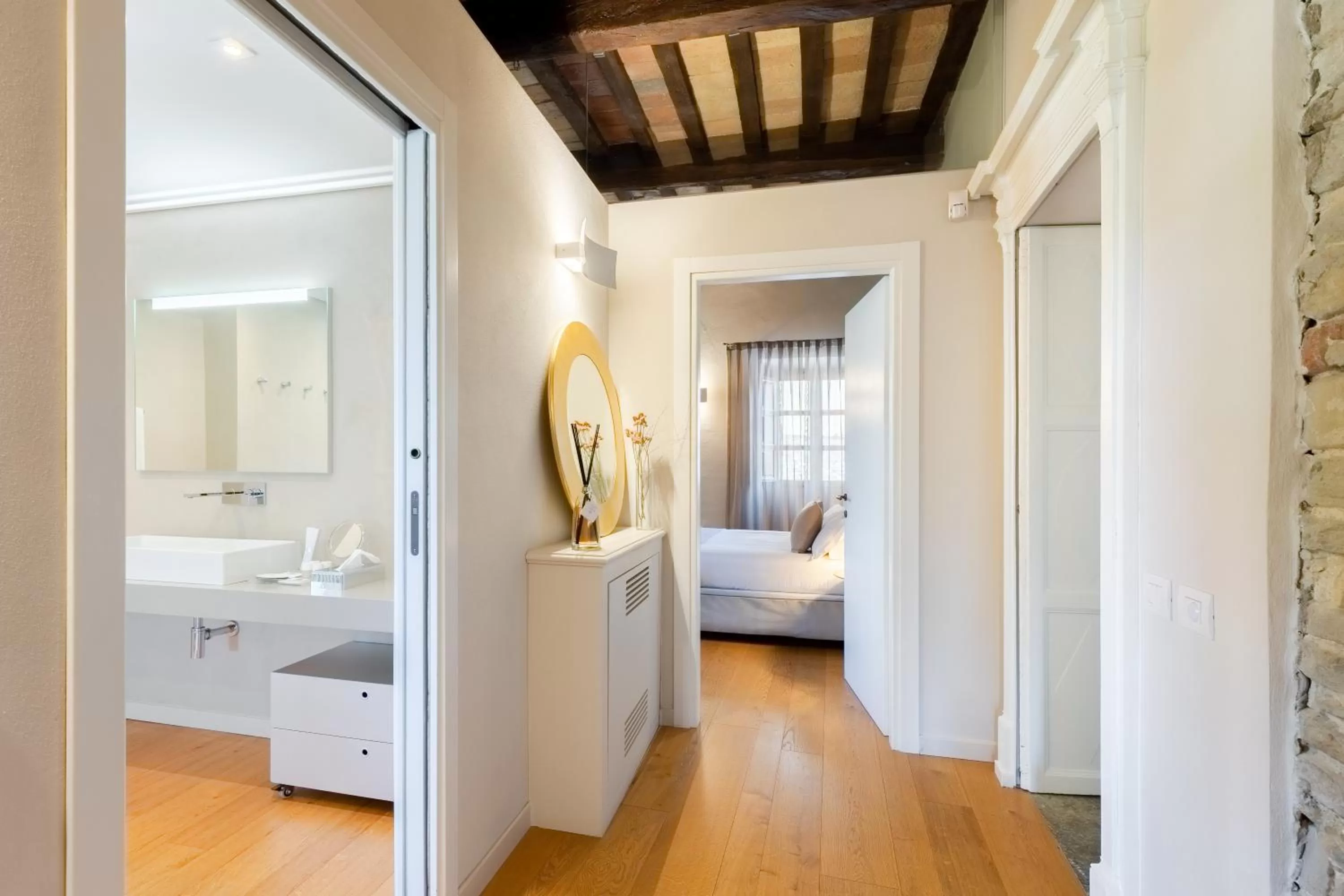 Bed in Relais Villa del Borgo