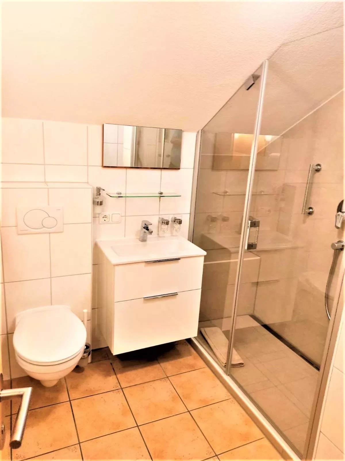 Shower in Appartement-Haus Blumenhof