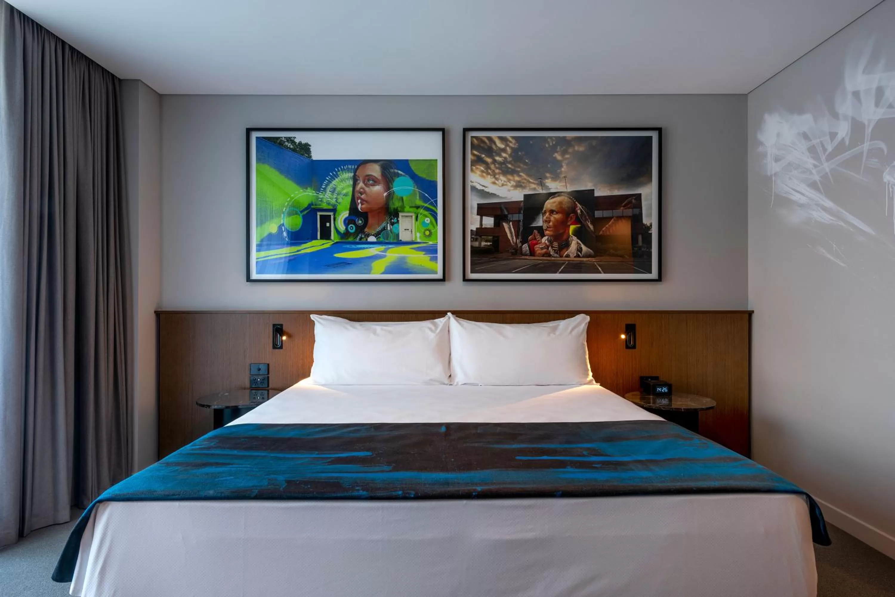Bed in The Adnate Perth - Art Series