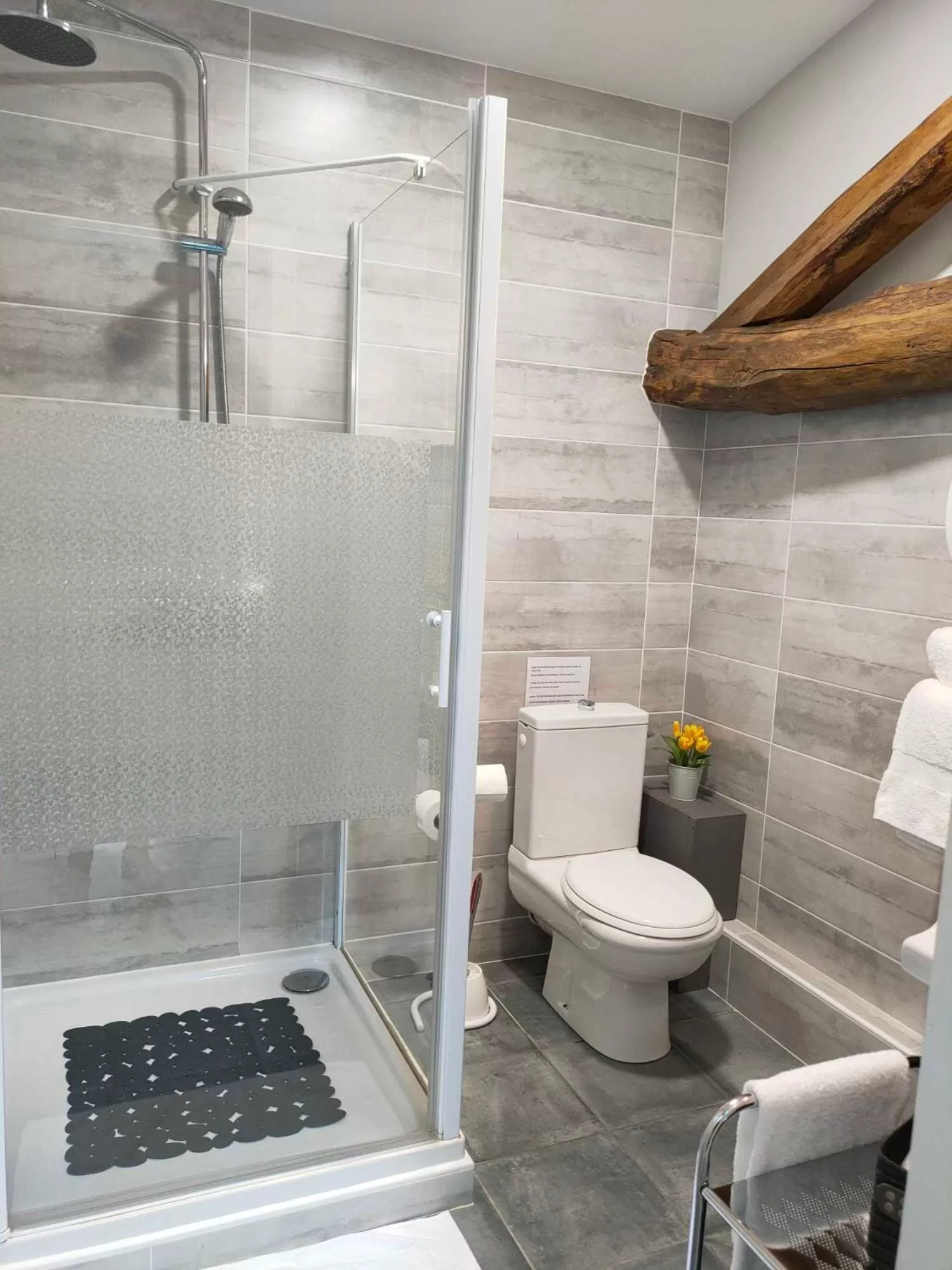 Shower in Chambres d'Hôtes Château Pierre de Montignac