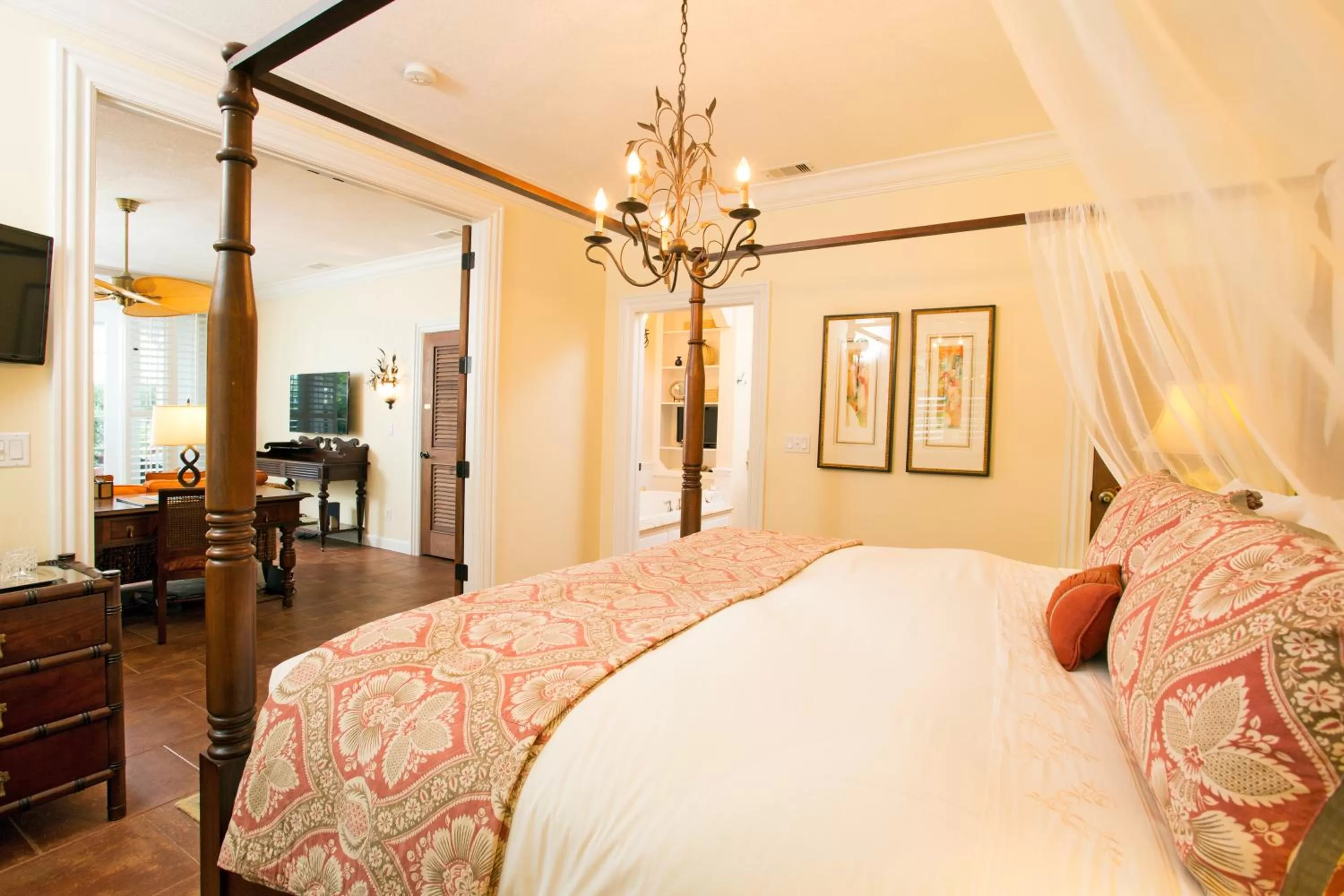 Bed in Port d'Hiver Bed and Breakfast