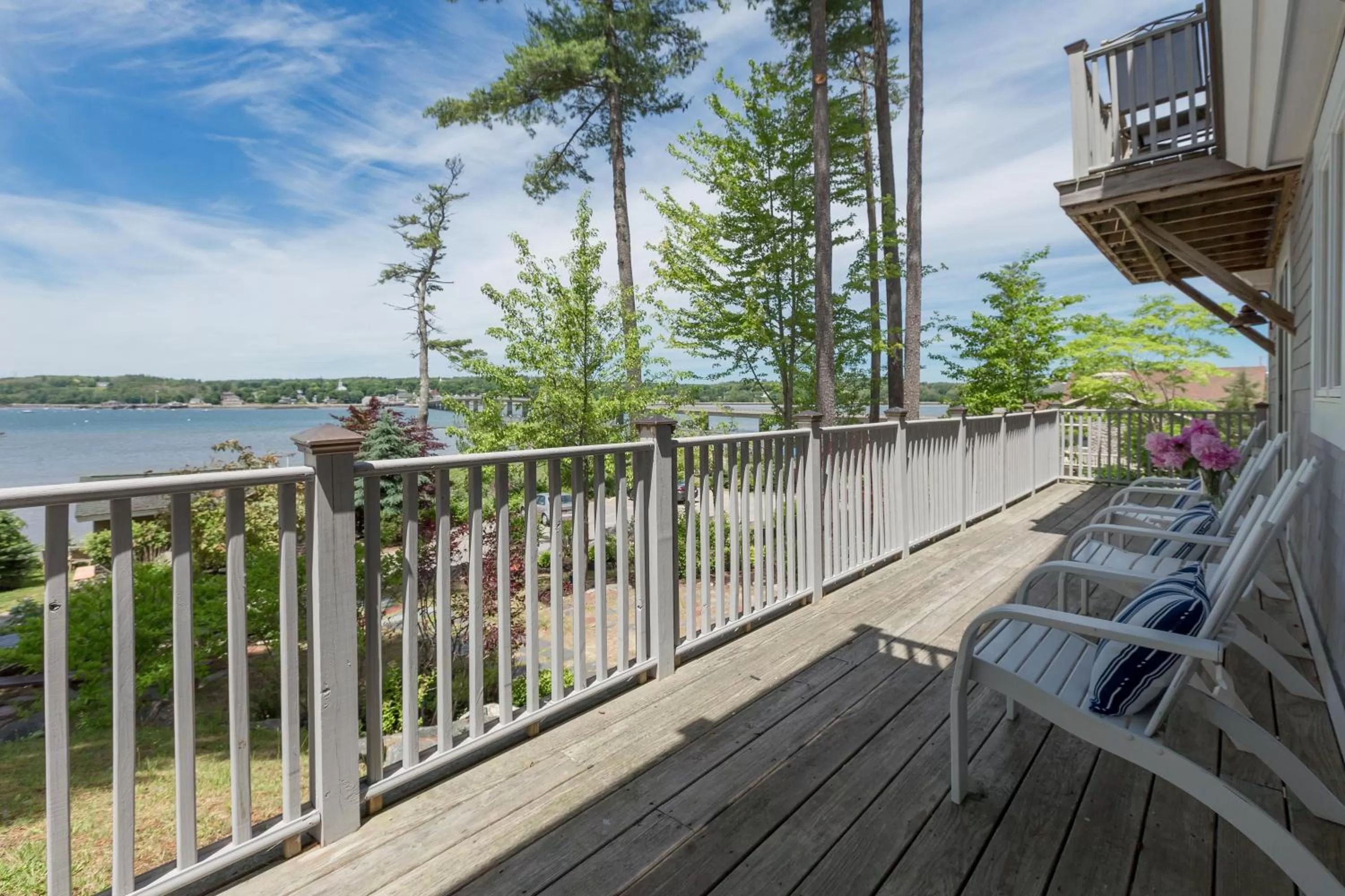 River view, Balcony/Terrace in Sheepscot Harbour Village Resort