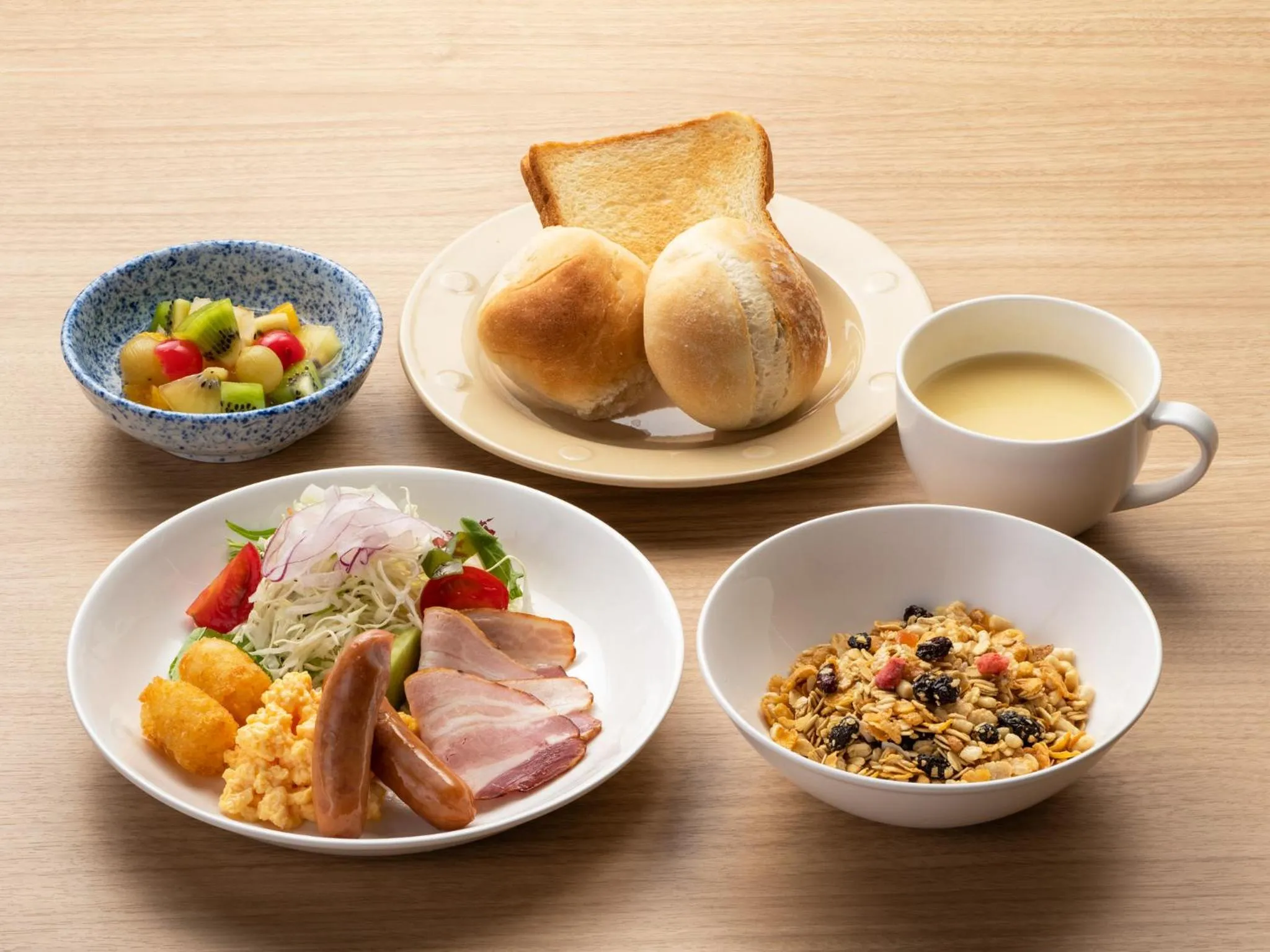 Buffet breakfast in Hotel Sunroute Ueda